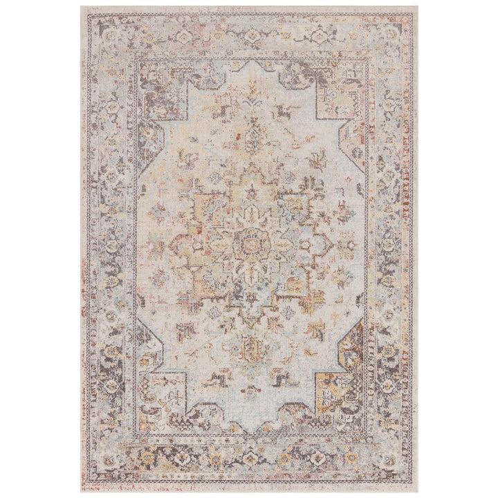 Vintage style Persian medallion rug in large. Pile Height: 6.5mm Pile Content: 100% Polypropylene Dimensions:  2000 x 2900 mm Machine woven in Turkey Delivery: 5-7 days