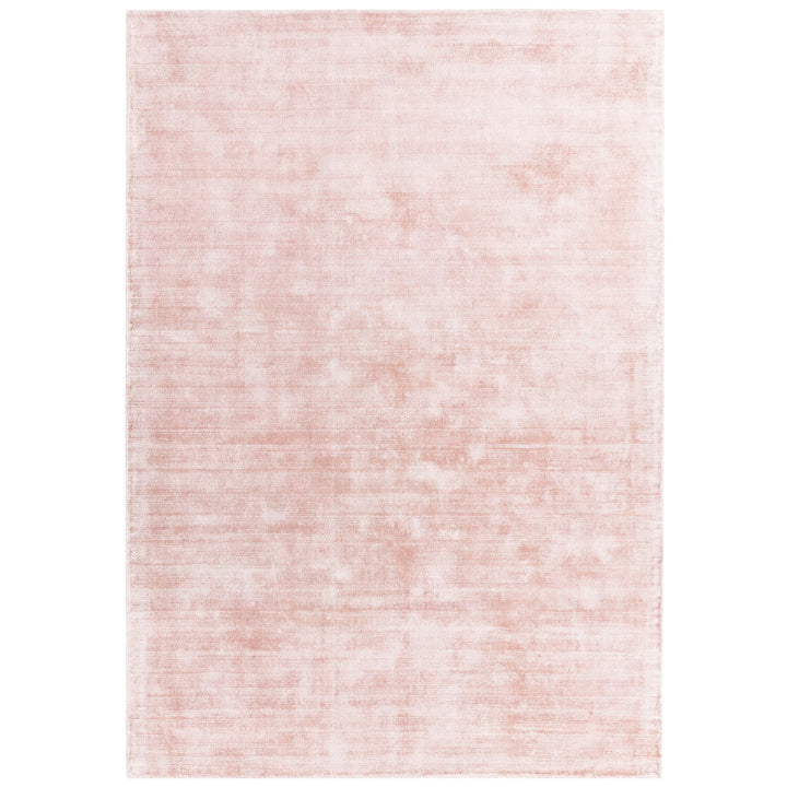 Luxury handwoven viscose rug, in peony pink colour, with a tip sheared finish giving a vintage effect. Size - Extra Large   Pile Height: 7mm   Dimensions: 2400 x 3400 mm    100% Viscose   Hand Woven in India   Delivery: 5-7 days