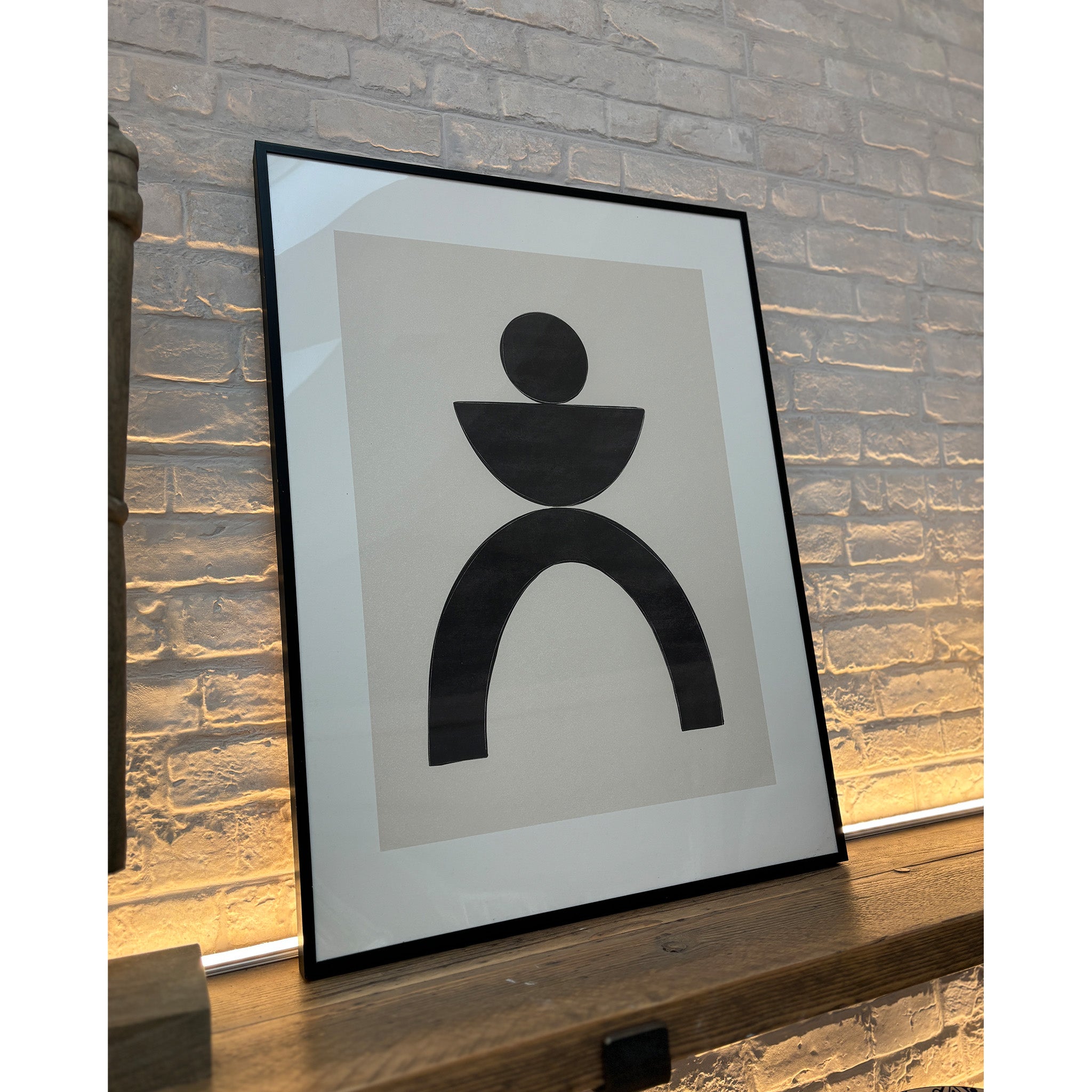 Black on Beige Print Artwork