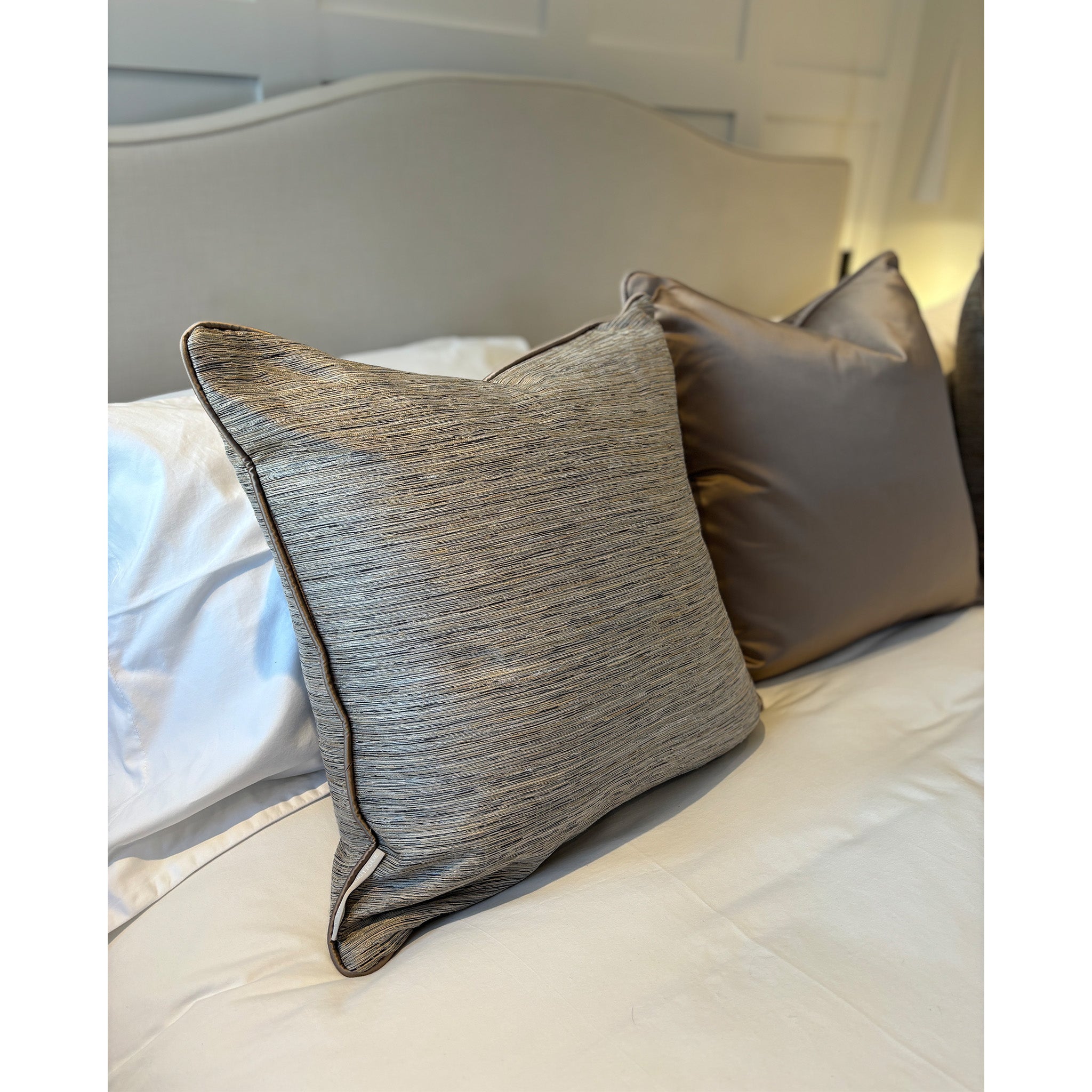 Luxury Textured Fabric Bed Cushion