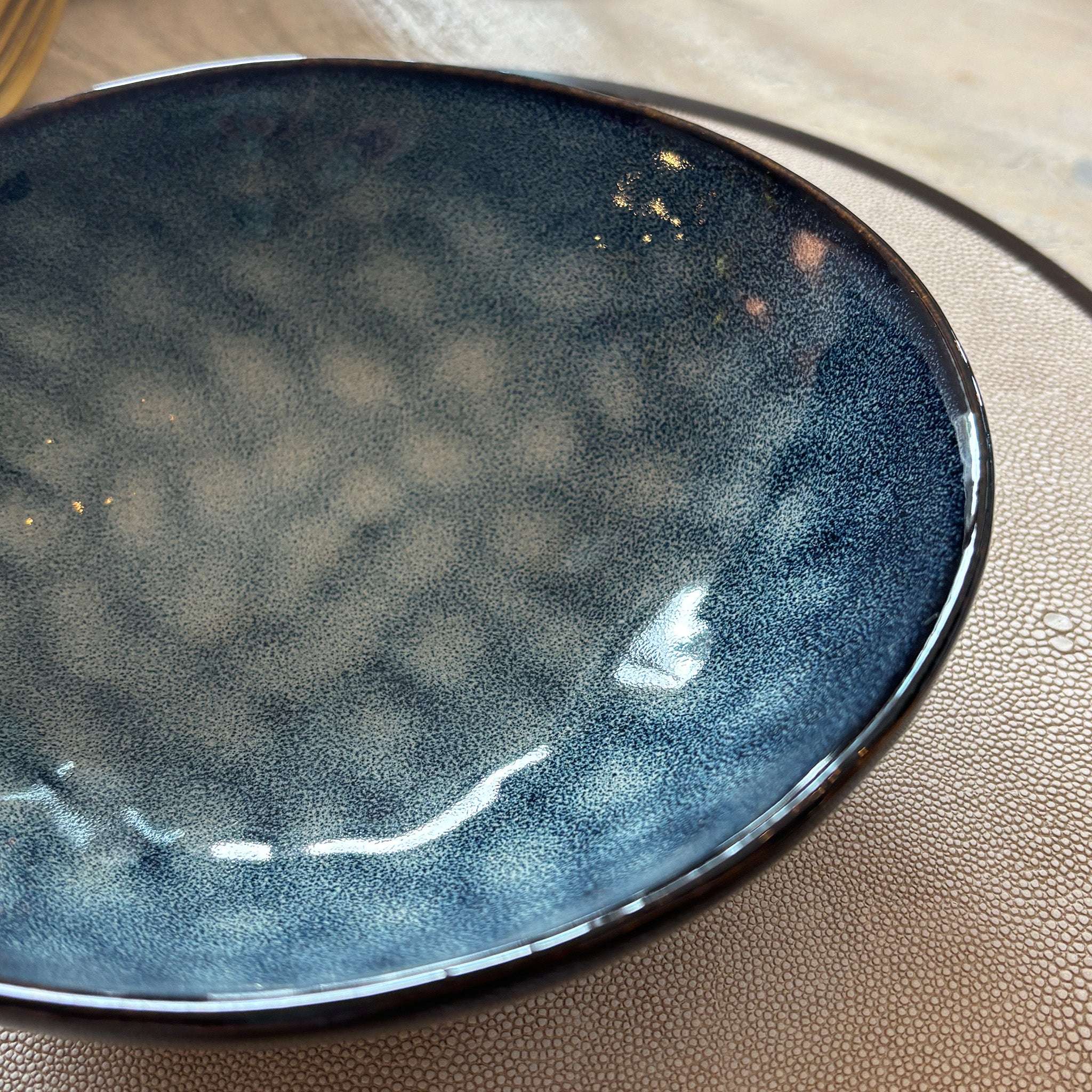 Stoneware Blue Bowls - Set of 4