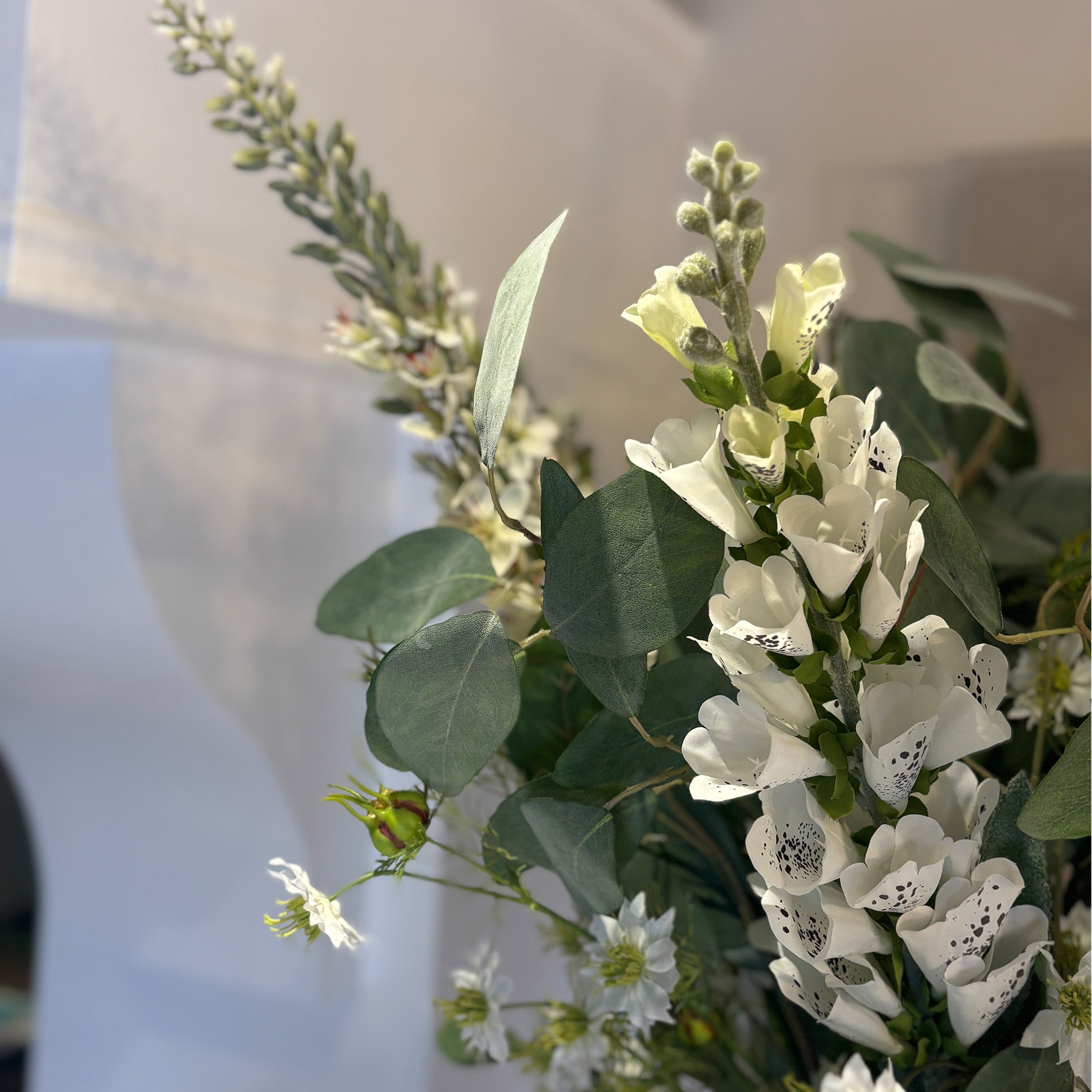 White Wild Foxglove Stem - Pack of 6