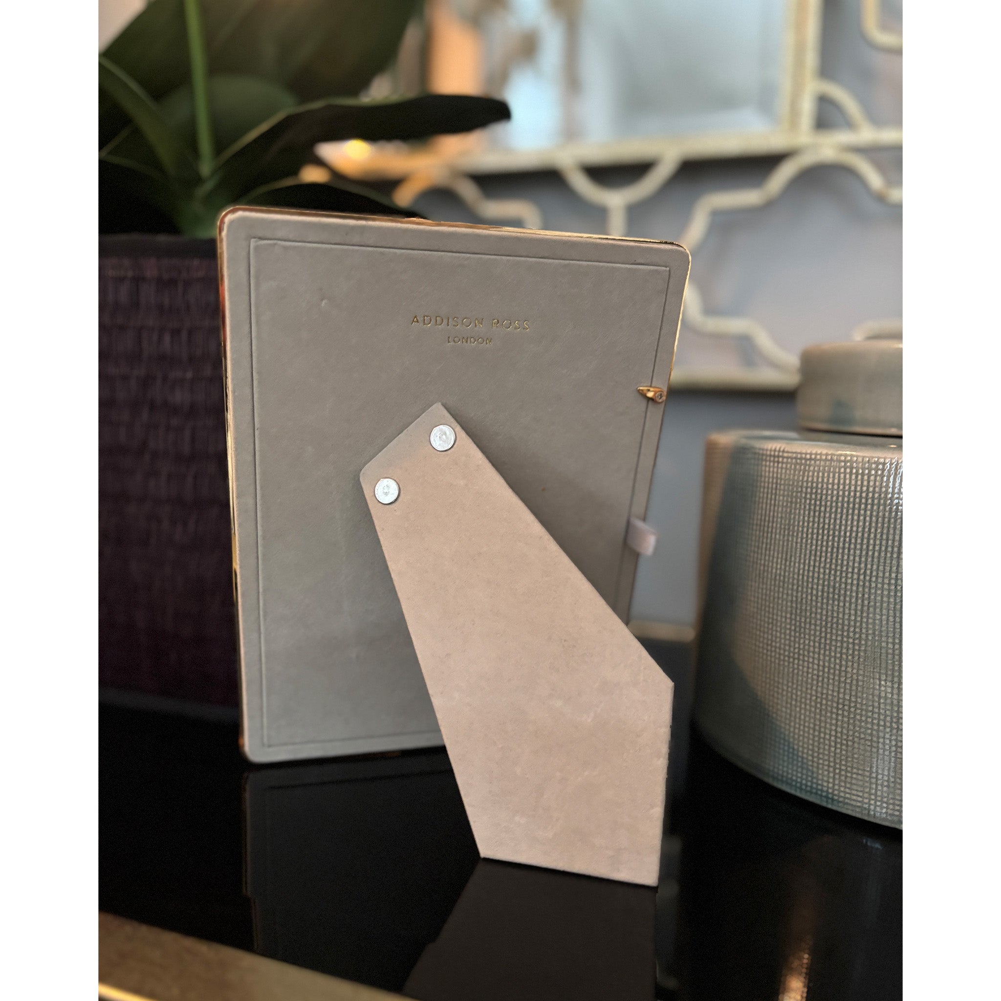 White and Gold Studded Photo Frame