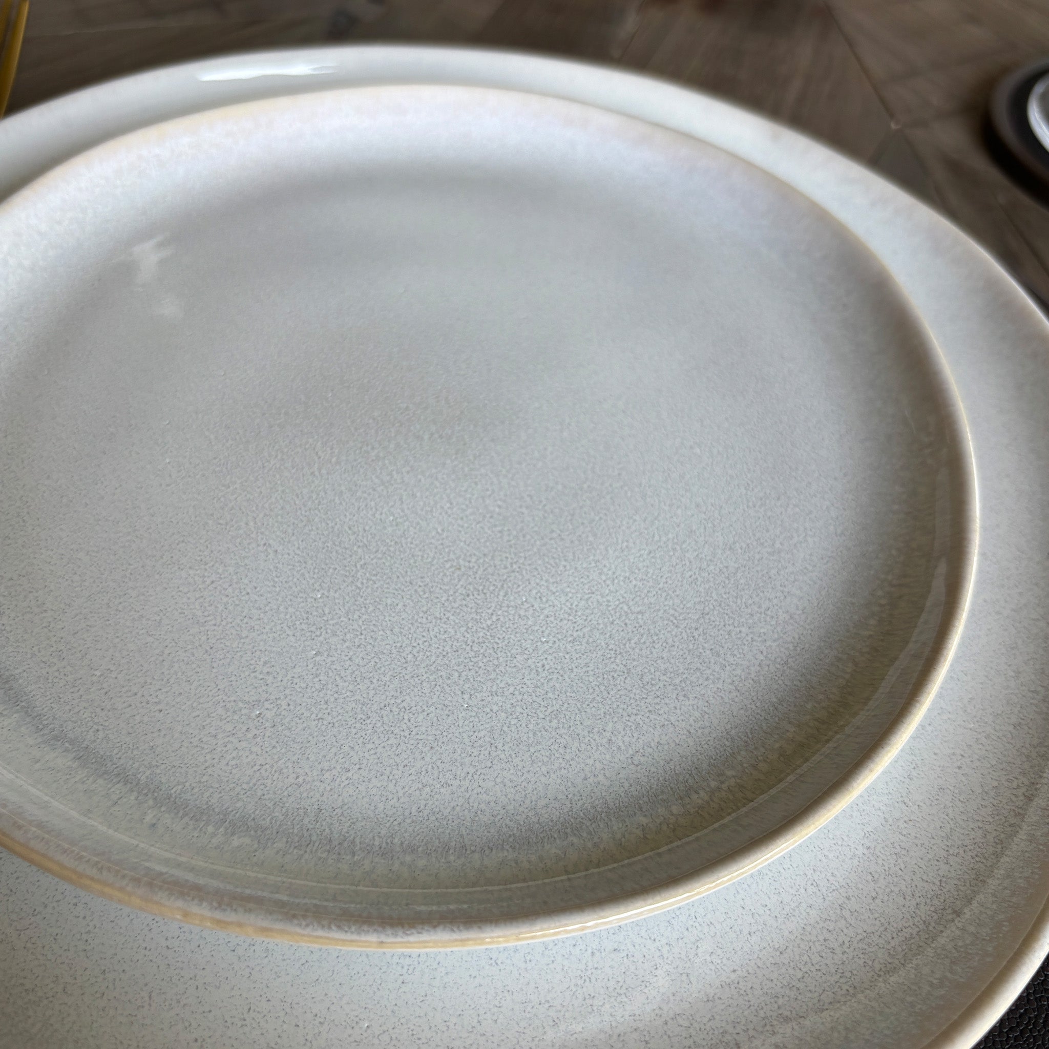 Stoneware Cream Side Plates - Set of 4