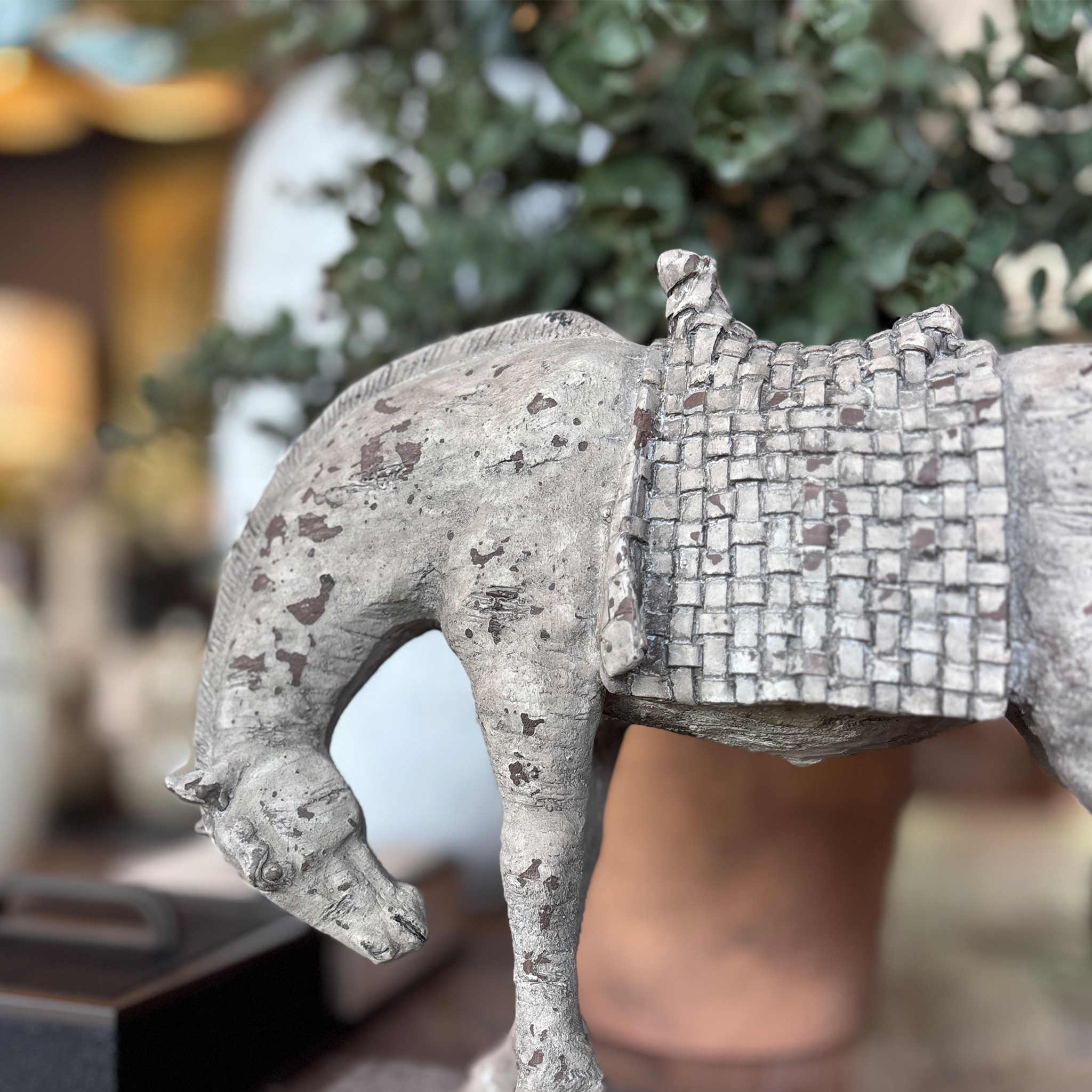 Rustic Bowing Horse Ornament