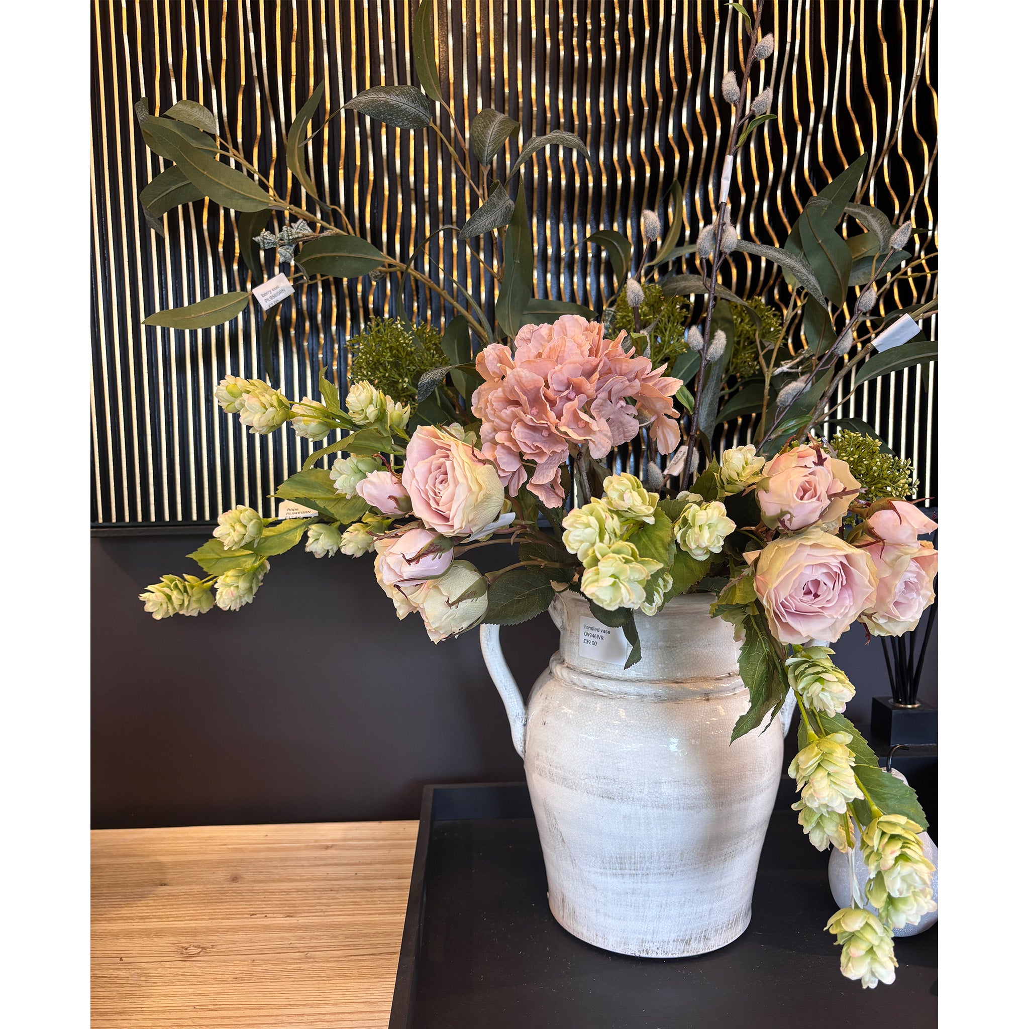 Antique-Style Dual Handle Ceramic Vase