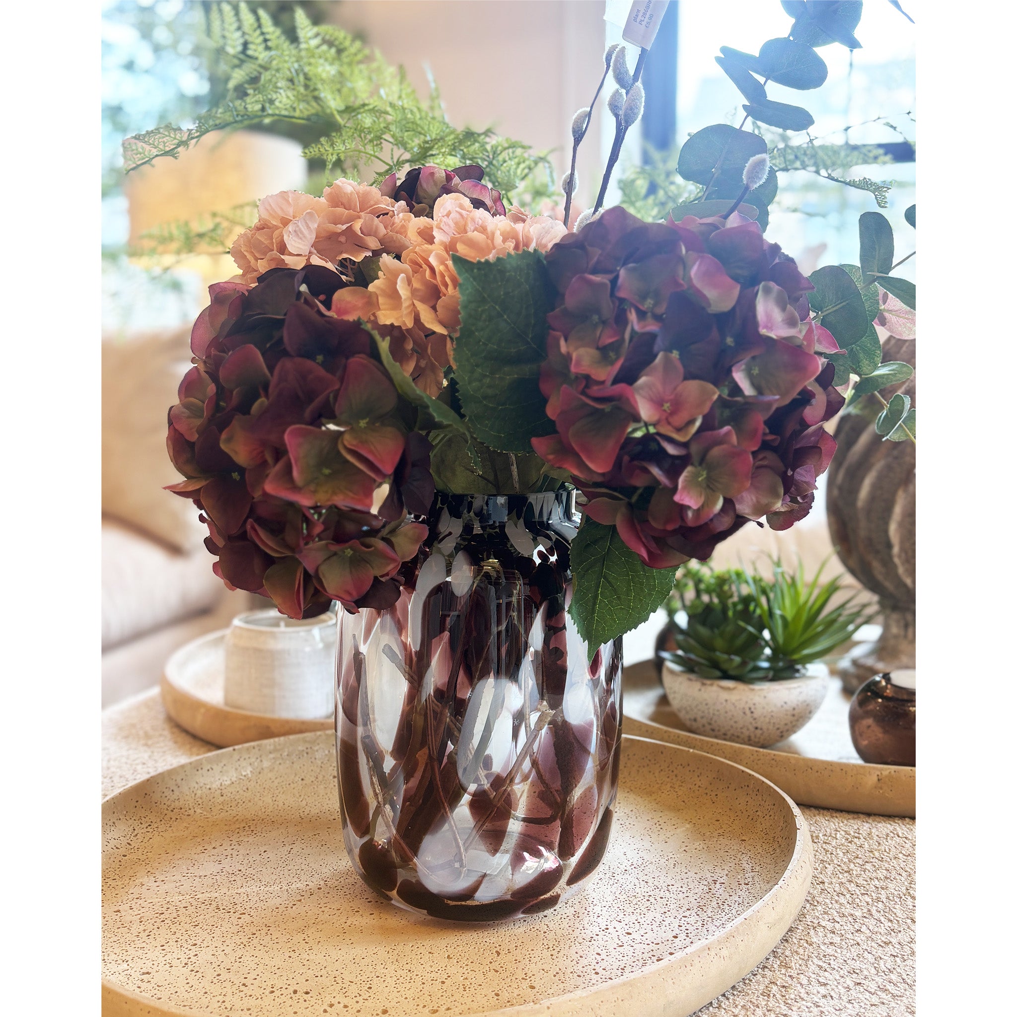 Mottled Glass Vase