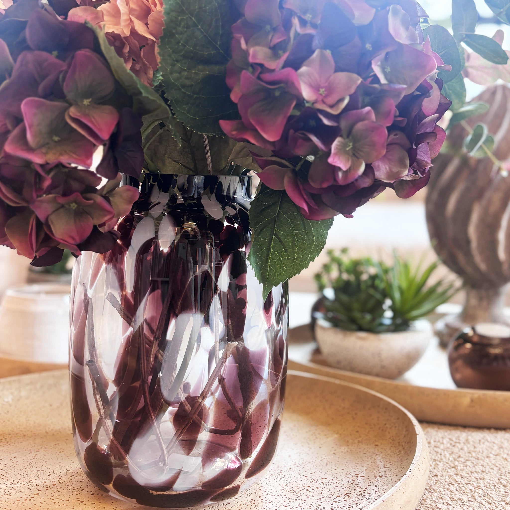 Mottled Glass Vase