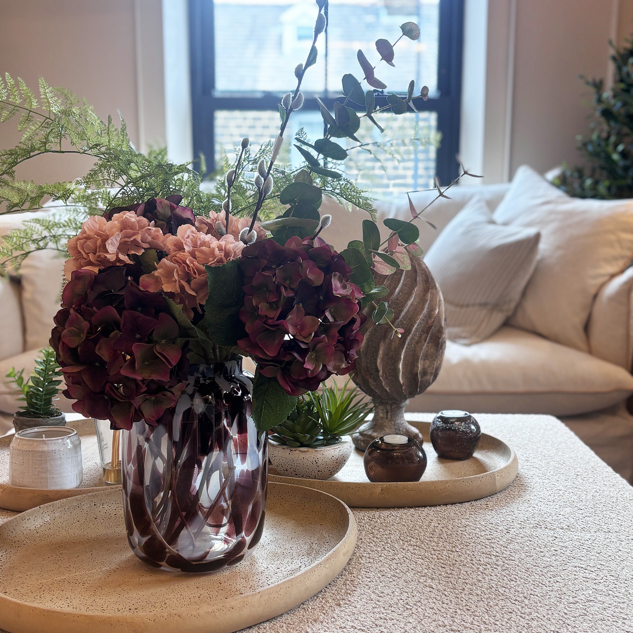 Mottled Glass Vase