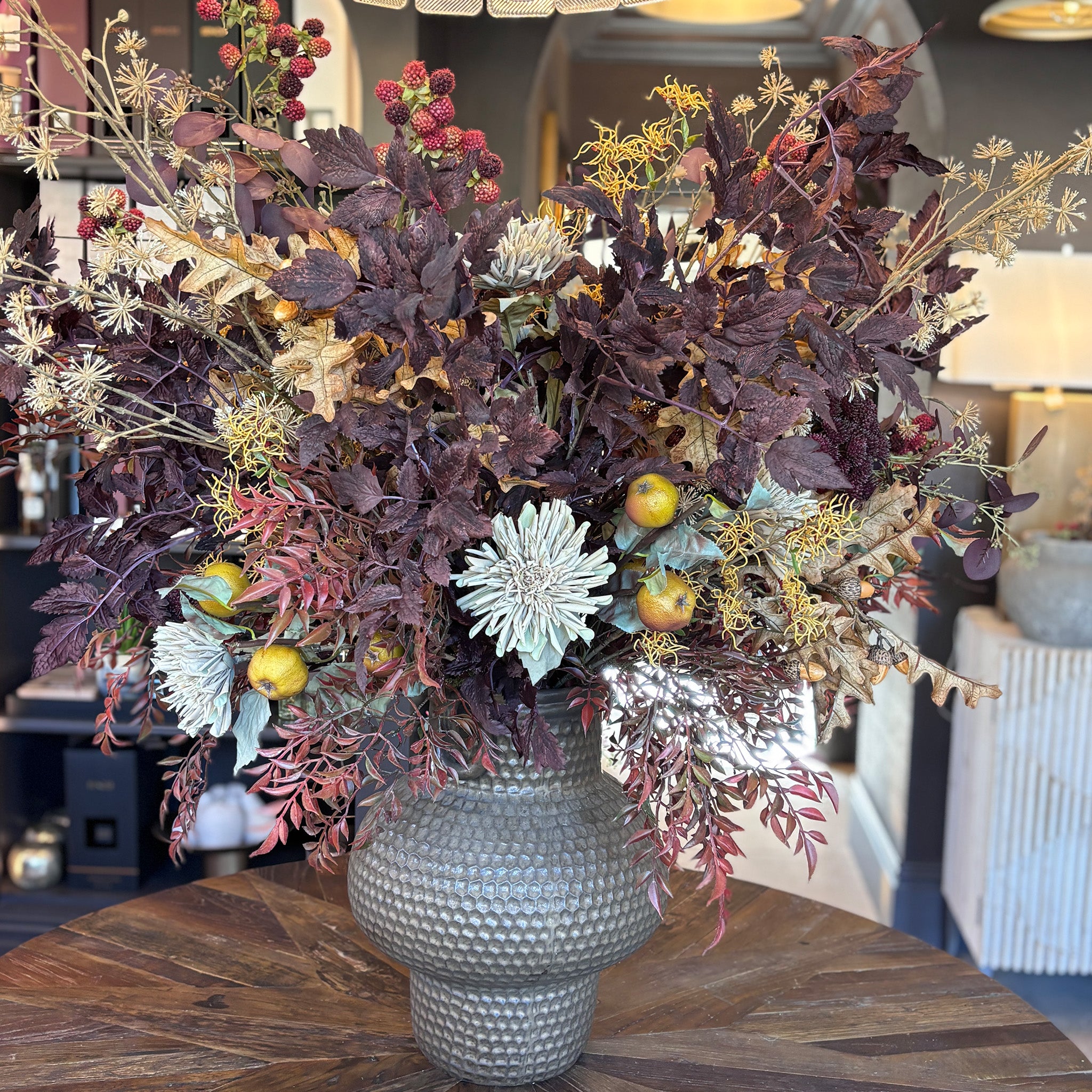 Hammered Ring Handle Vase
