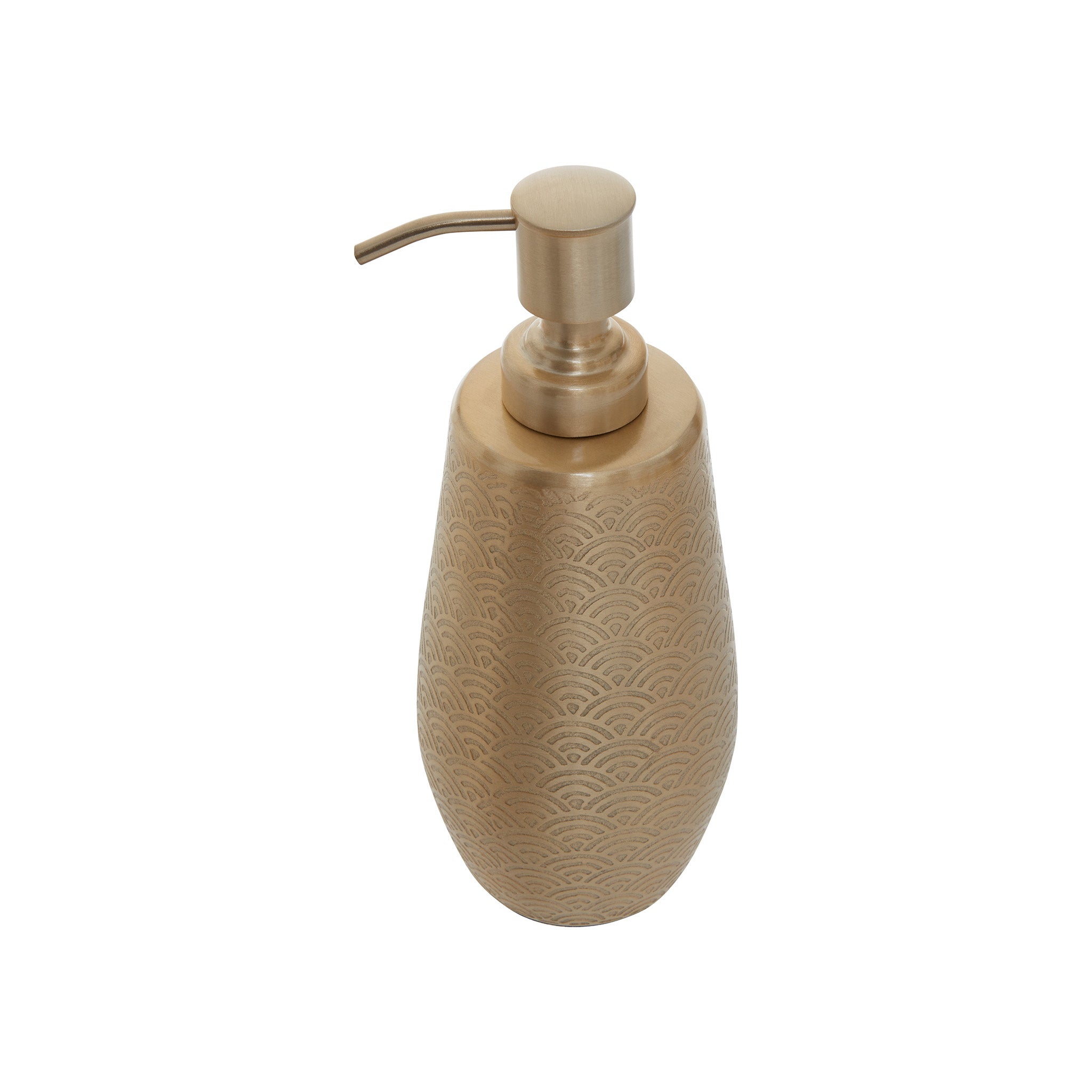 Champagne Gold Scallop Etched Soap Dispenser