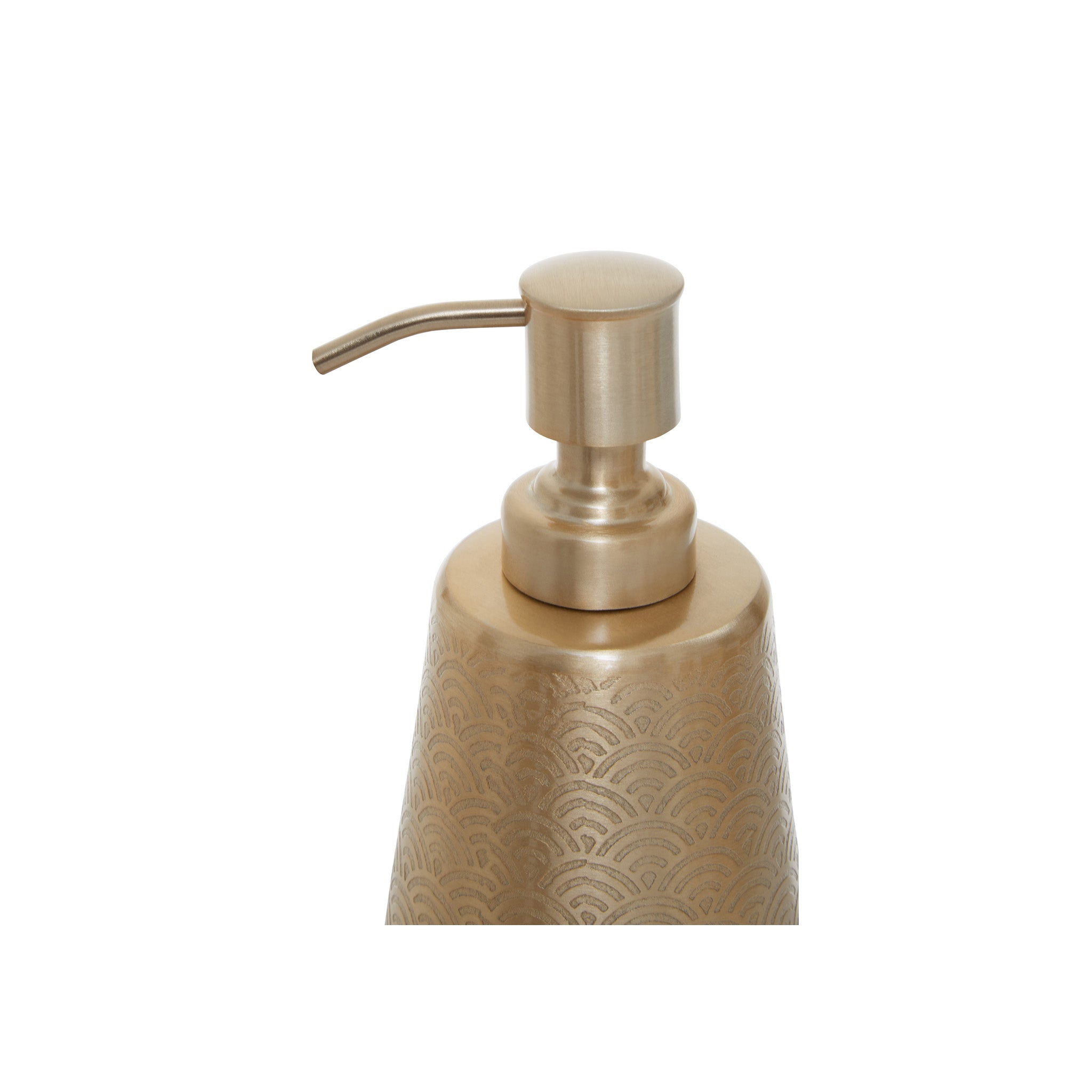 Champagne Gold Scallop Etched Soap Dispenser