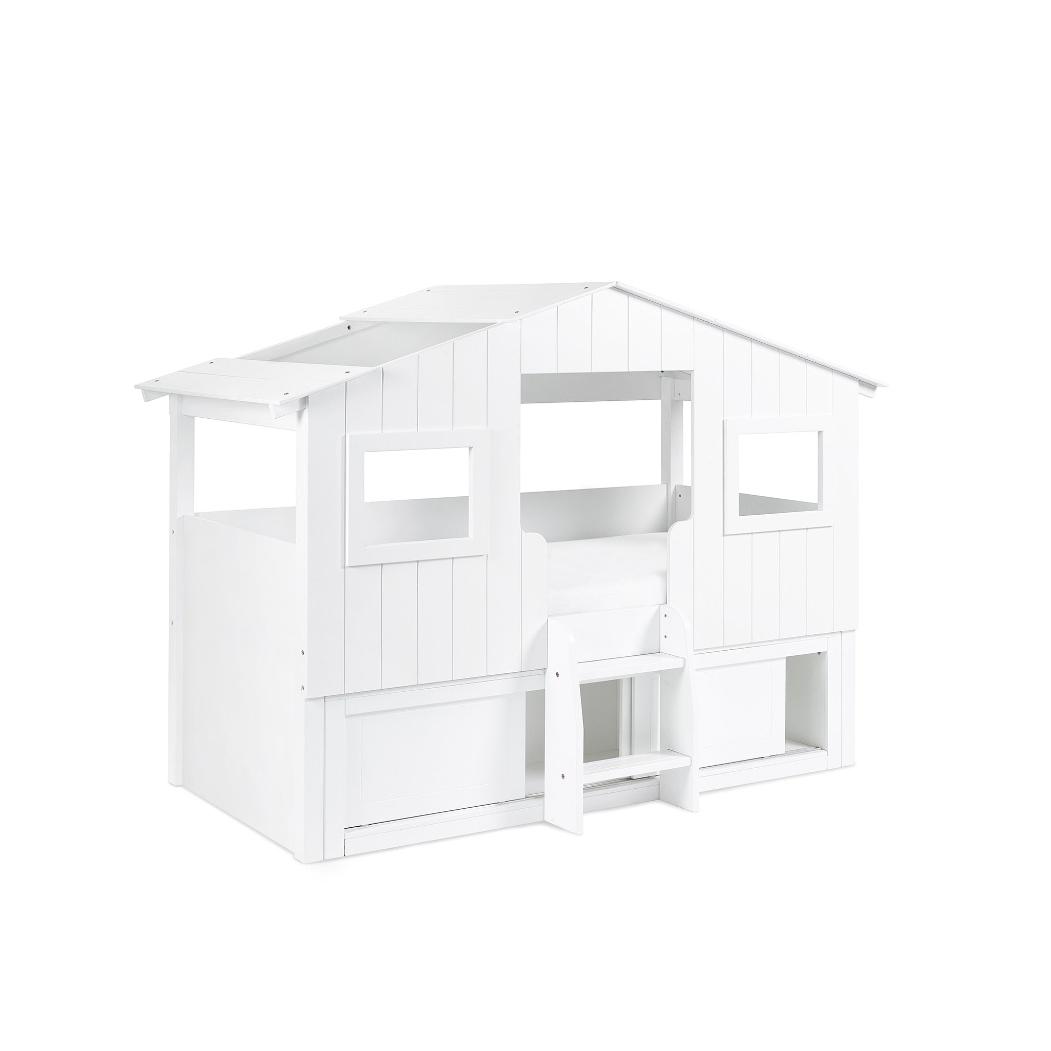 Single Bunk Treehouse Midsleeper Bed with Storage Unit