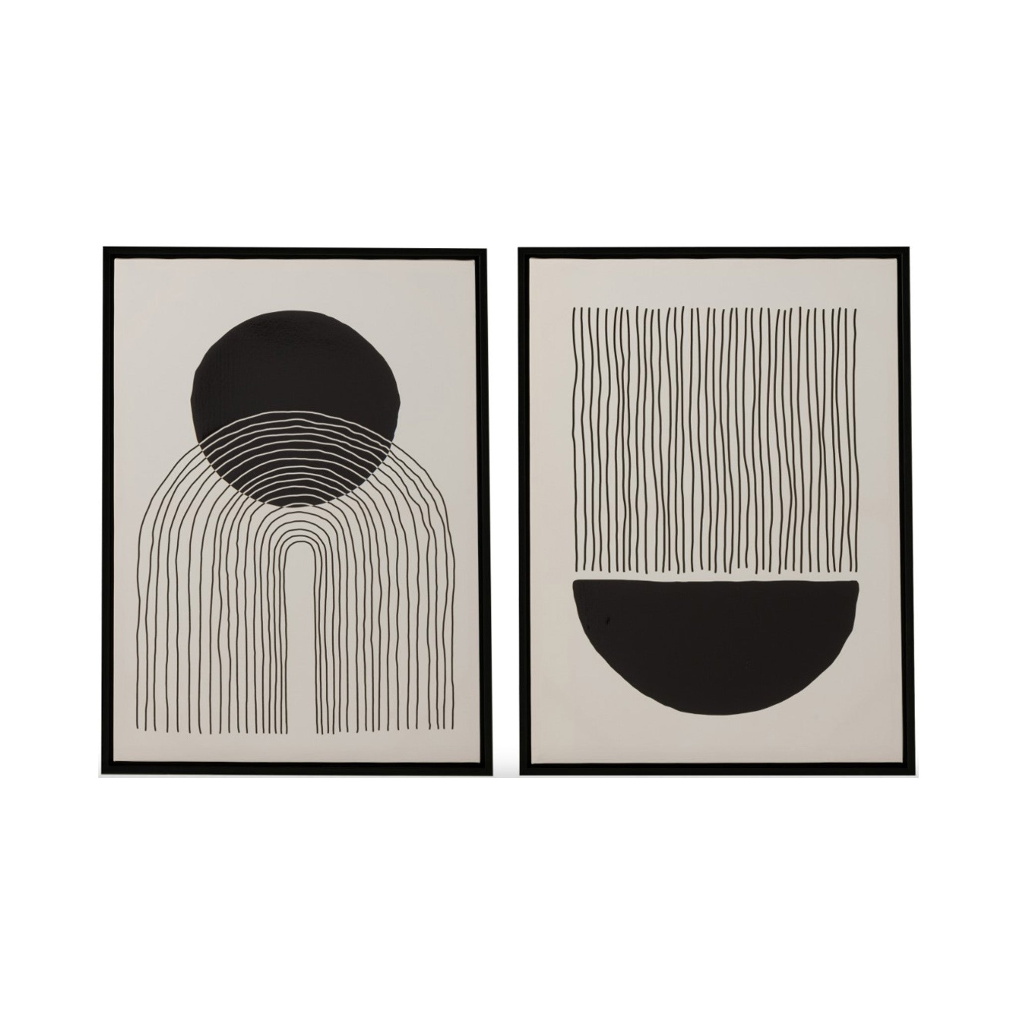 Line and Block Artwork - Set of 2
