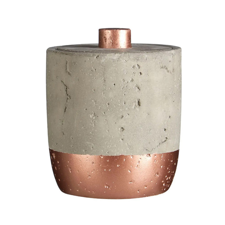 Concrete and Copper Lidded Jar