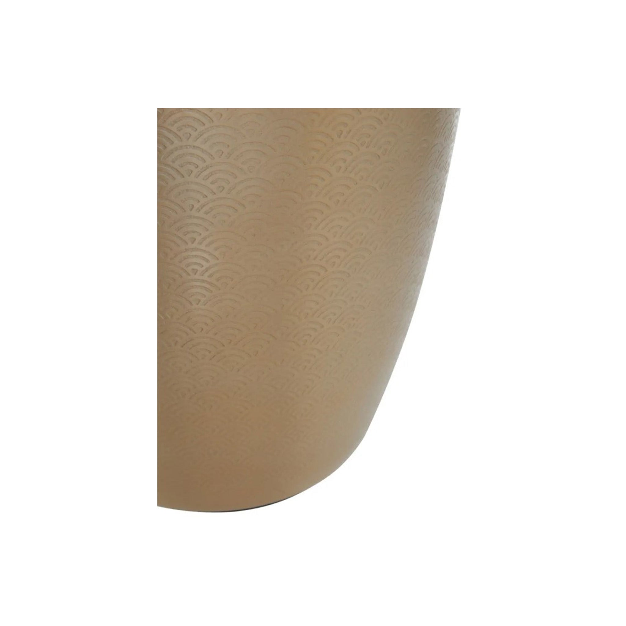 Scallop Pattern Gold Finish Waste Bin