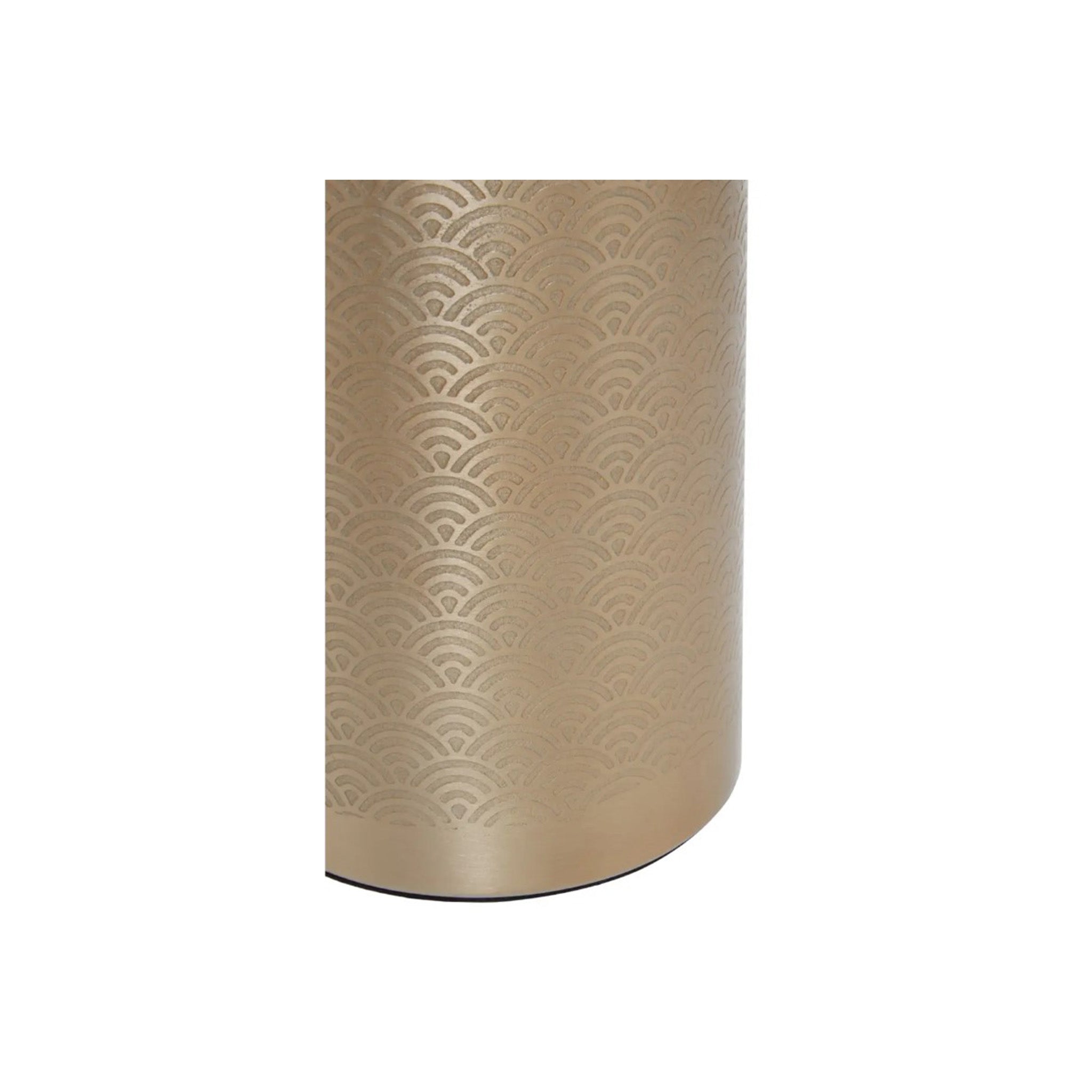 Scallop Etched Gold Finish Toilet Brush