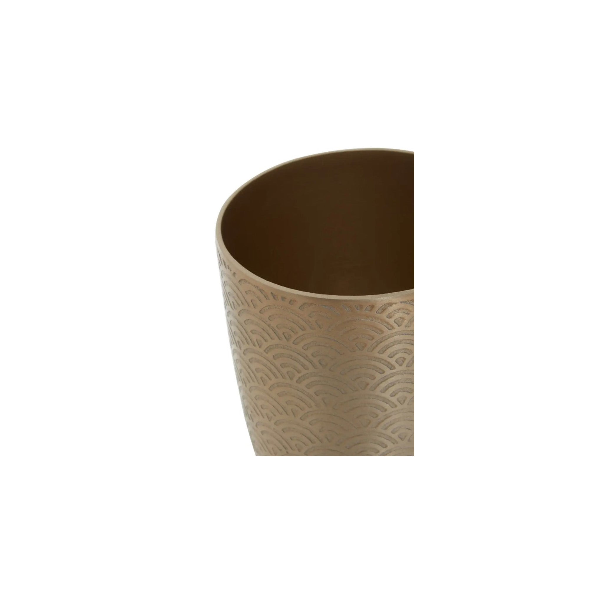 Scallop Etched Gold Finish Tumbler