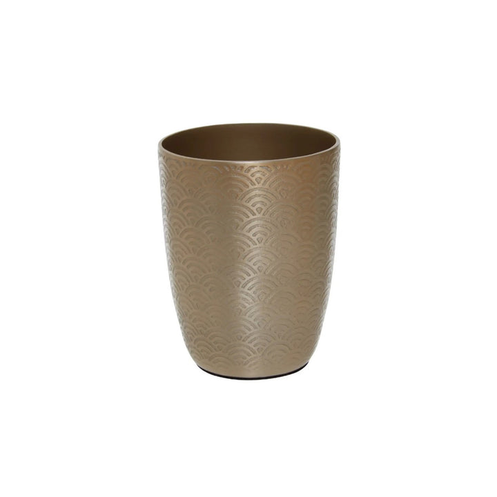 Scallop Etched Gold Finish Tumbler