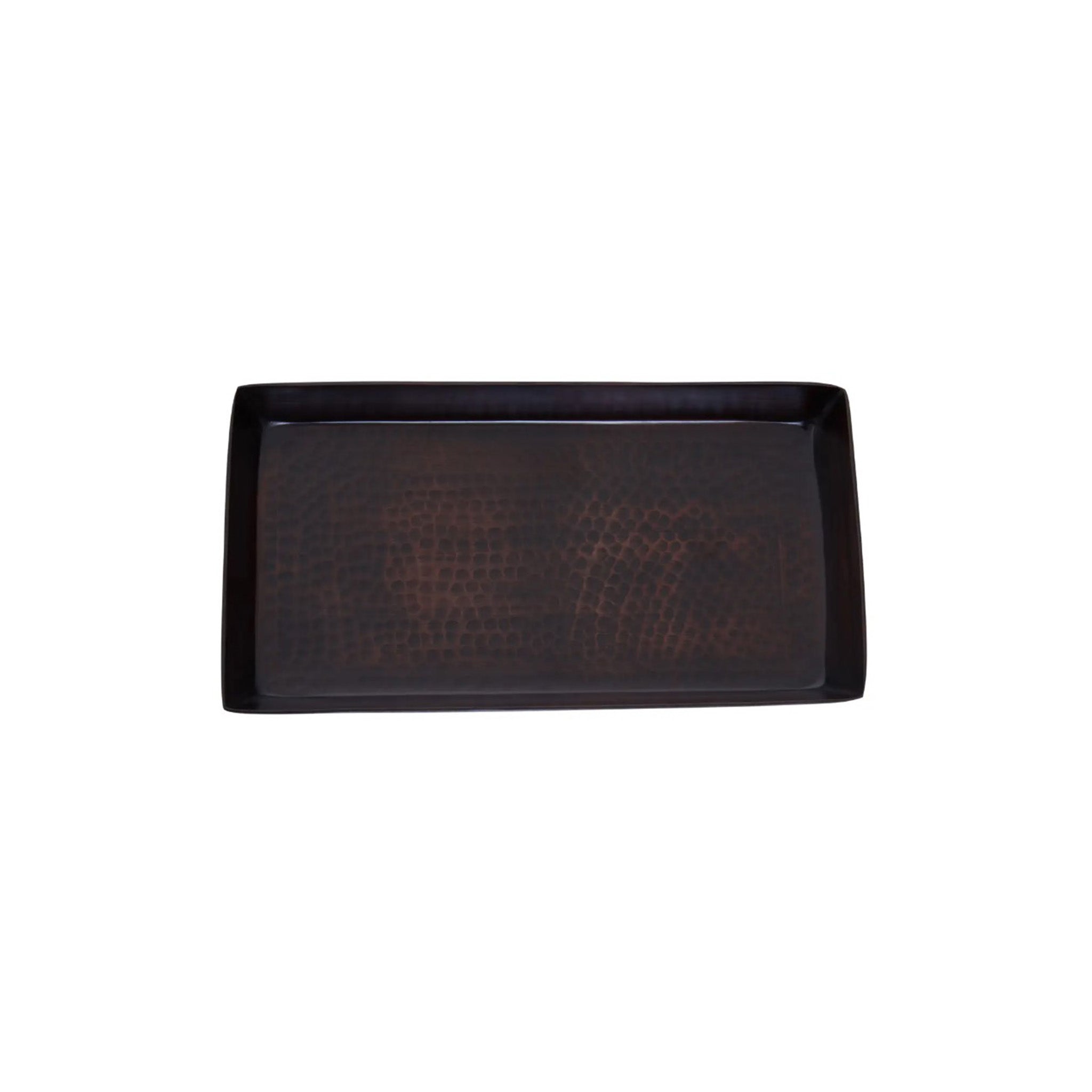 Hammered Pattern Dark Bronze Tray