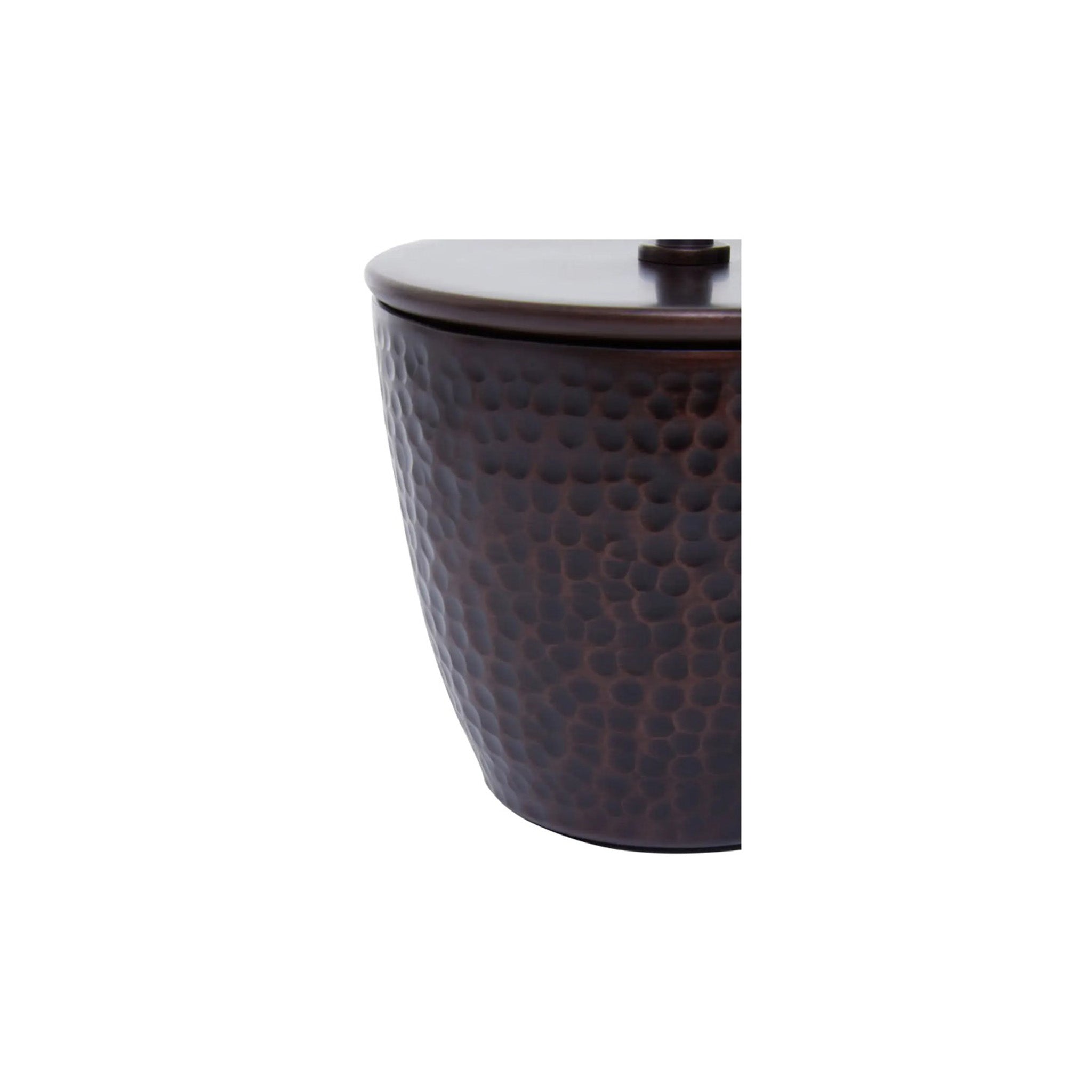 Hammered Pattern Dark Bronze Bathroom Jar