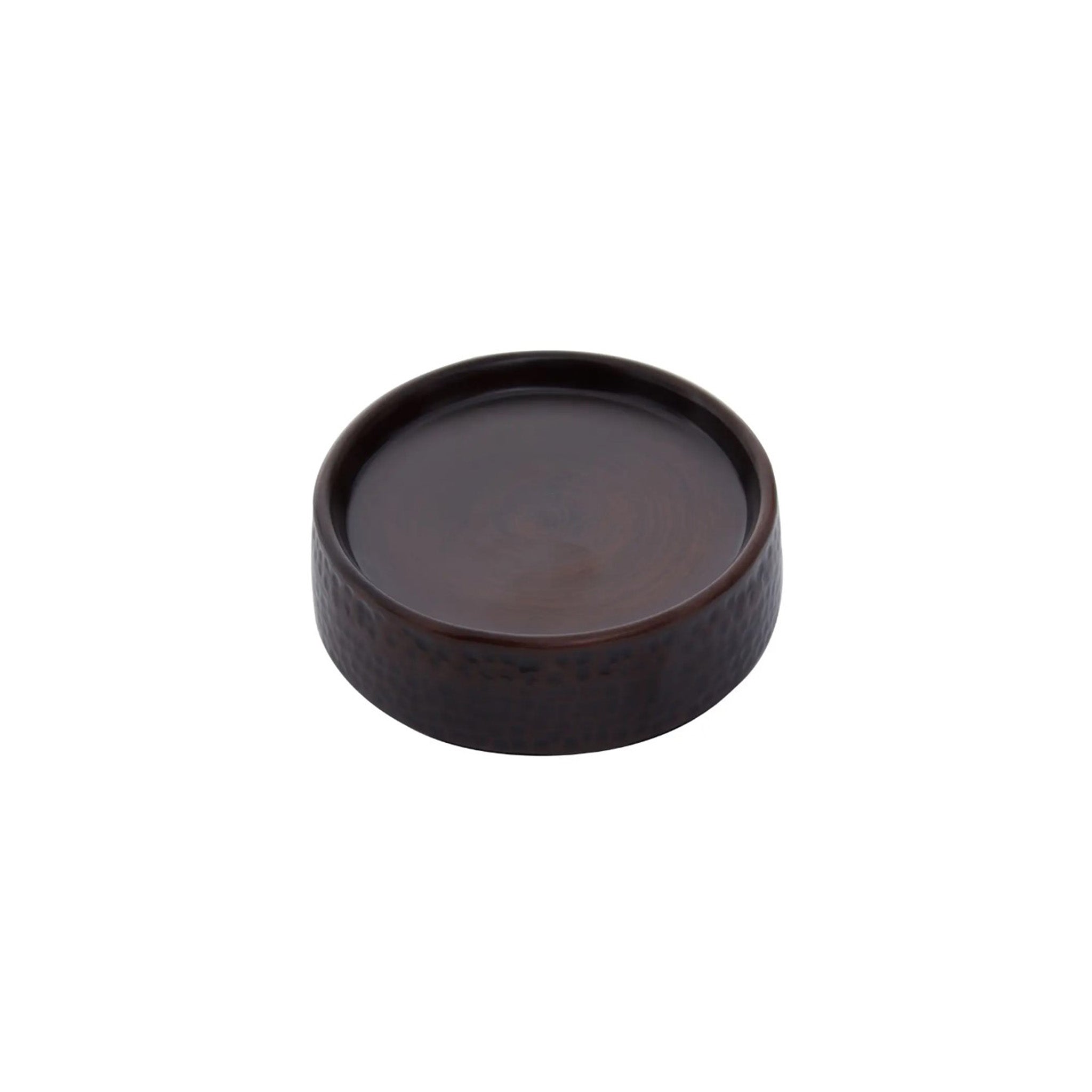 Hammered Pattern Dark Bronze Soap Dish