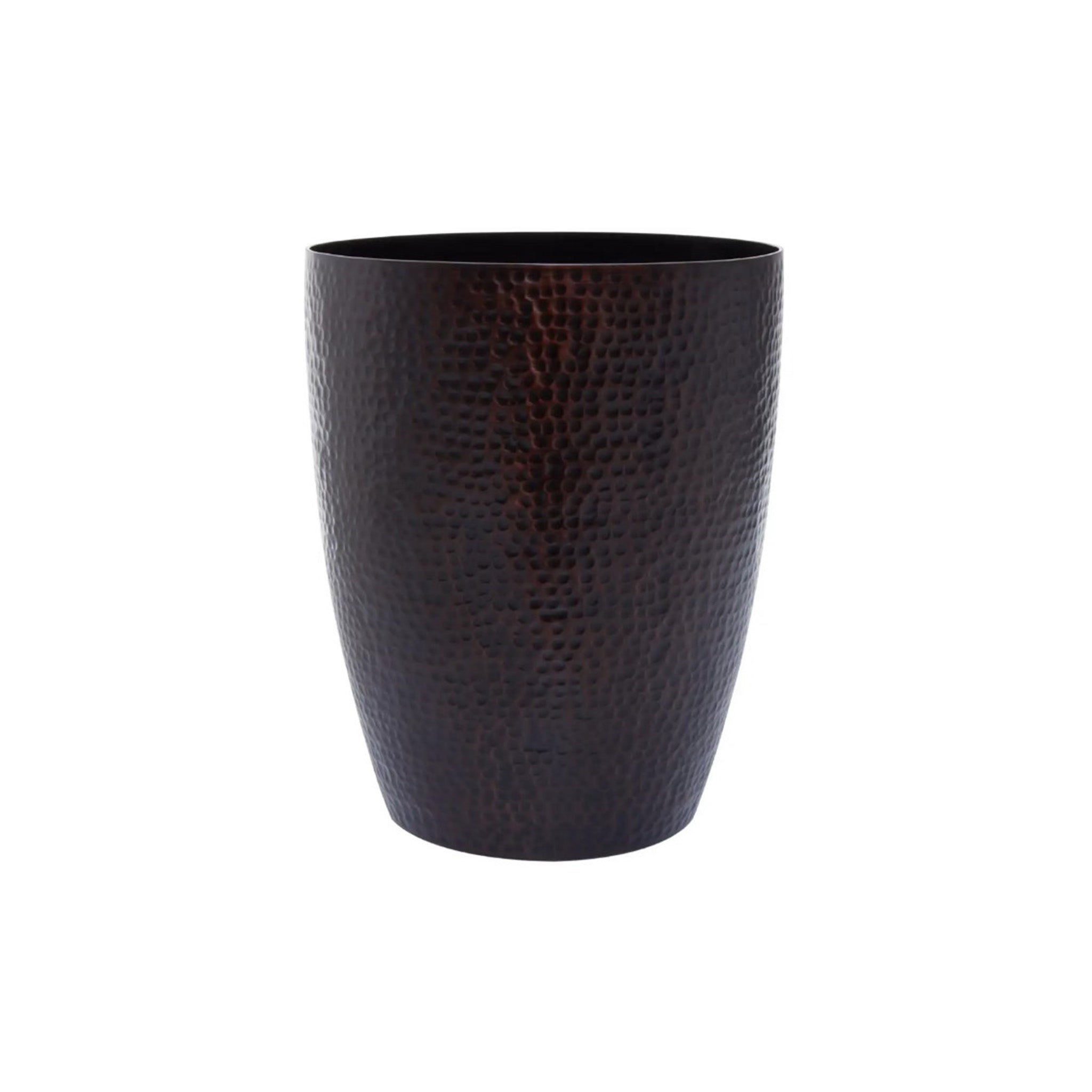 Hammered Pattern Dark Bronze Waste Bin