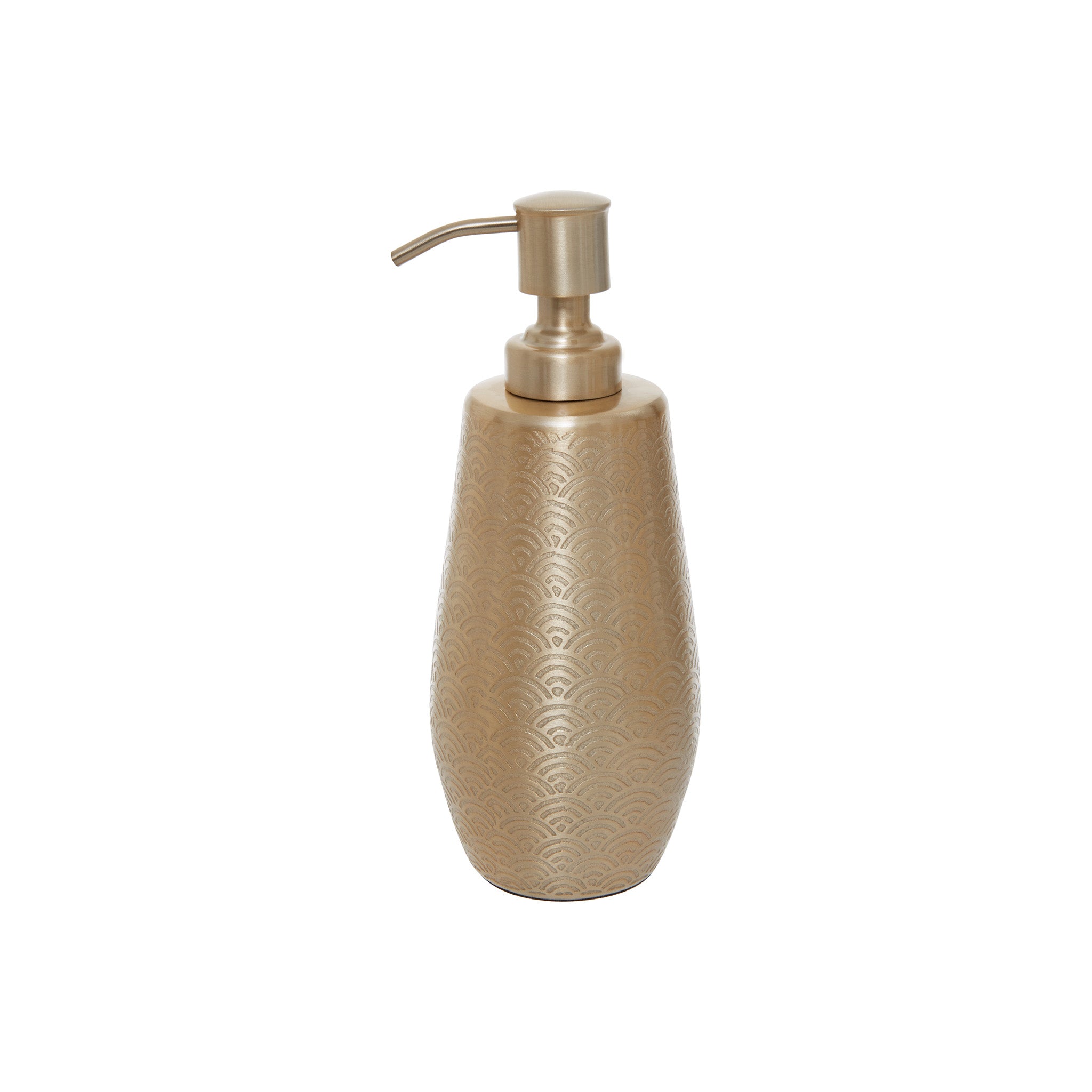 Champagne Gold Scallop Etched Soap Dispenser