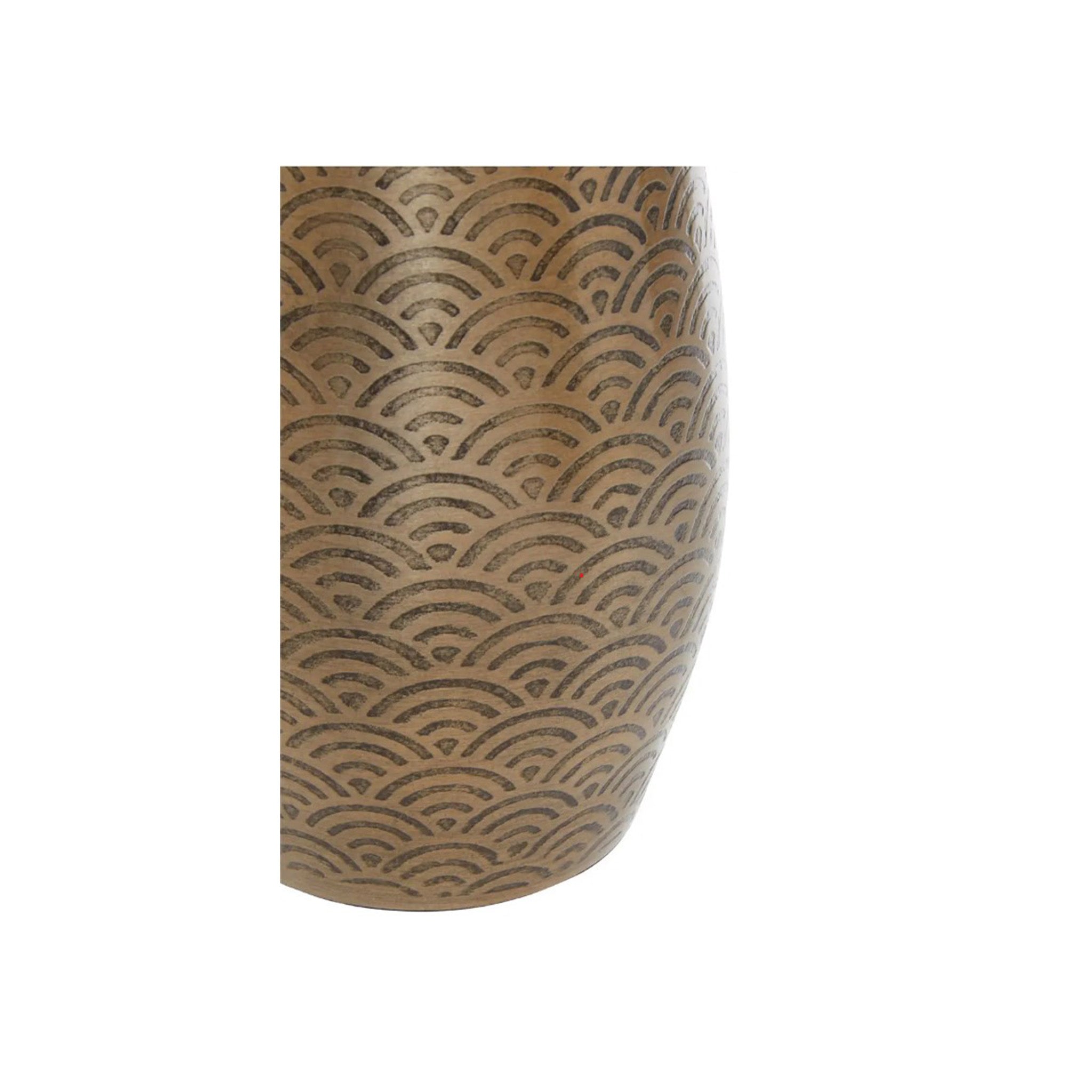 Dark Gold Scallop Etched Soap Dispenser