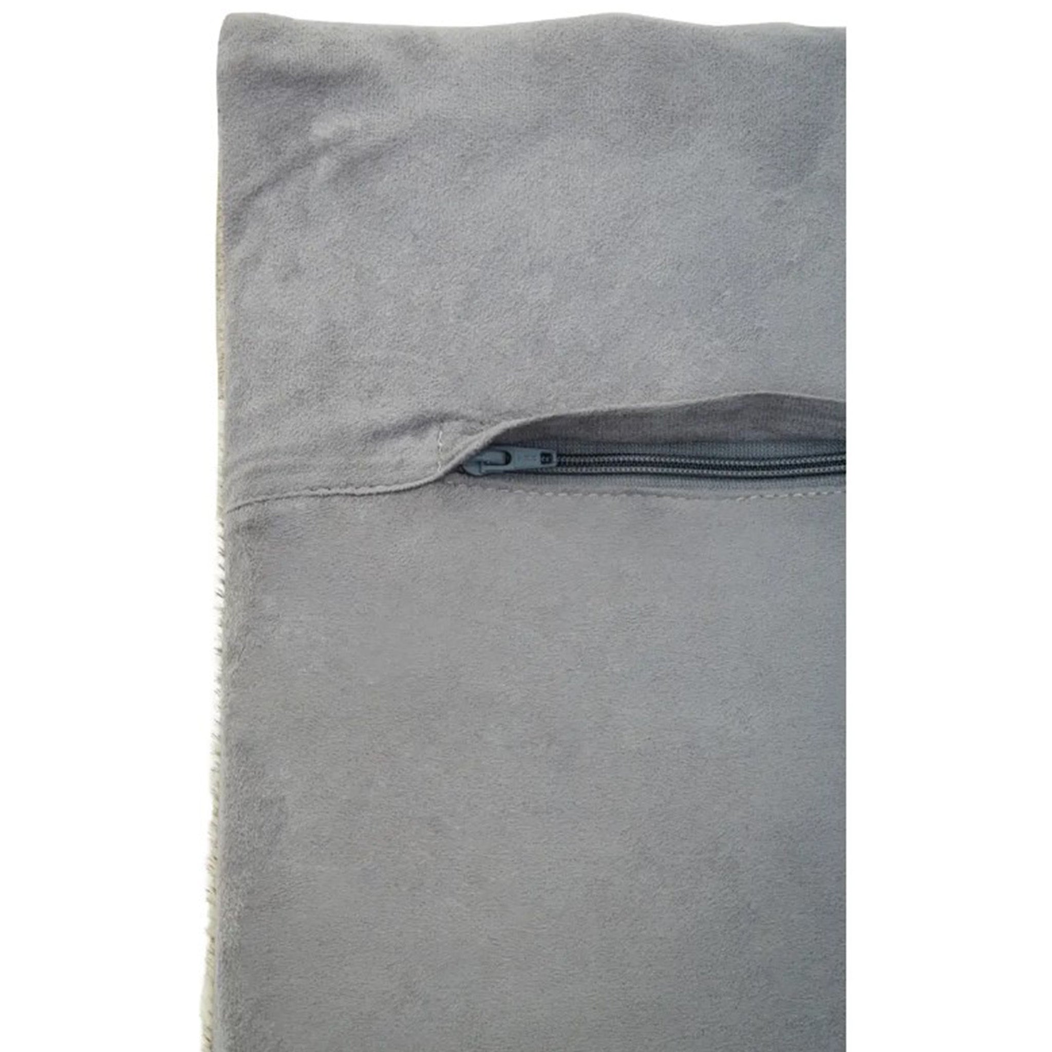 Grey Patchwork Hide Cushion