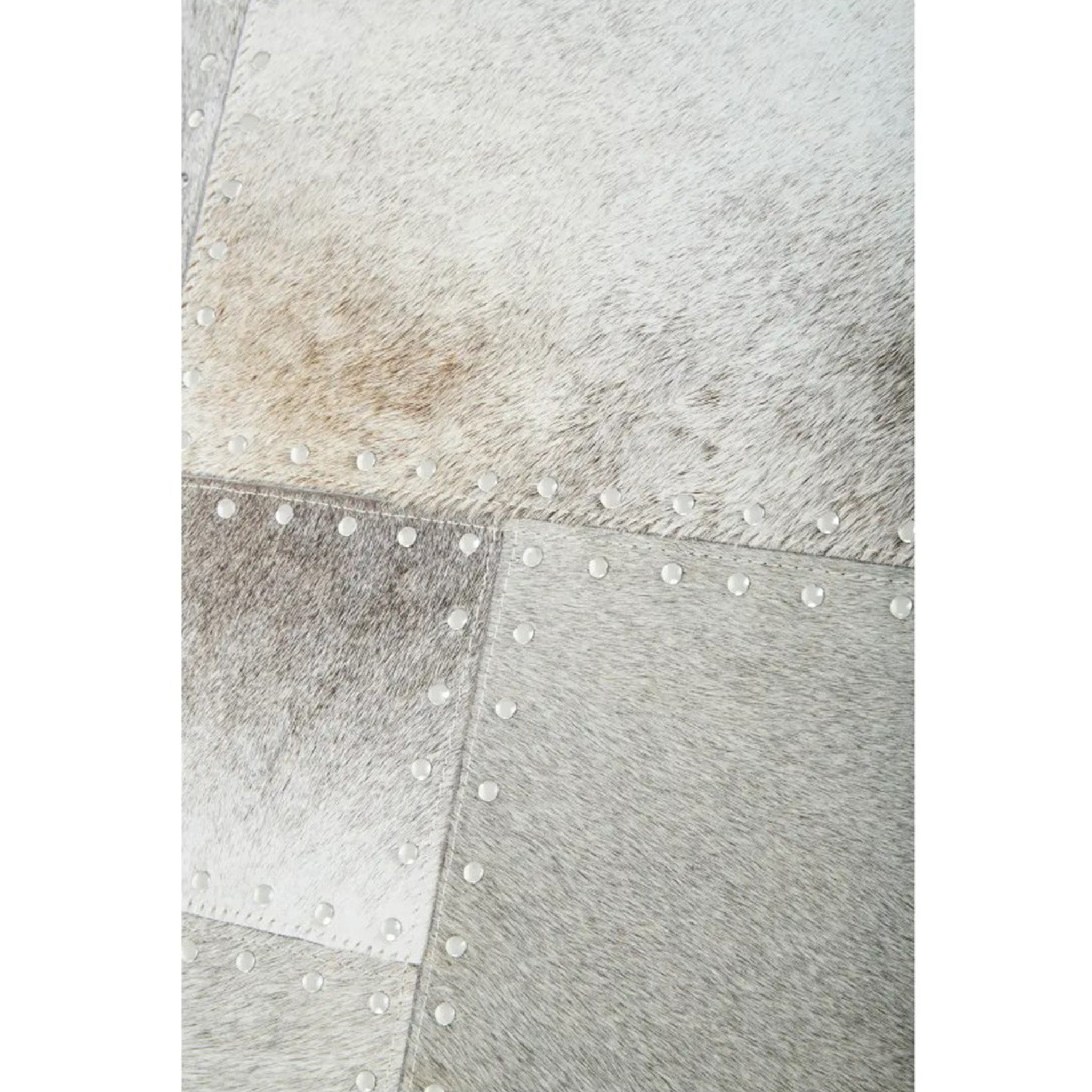 Grey Patchwork Hide Cushion