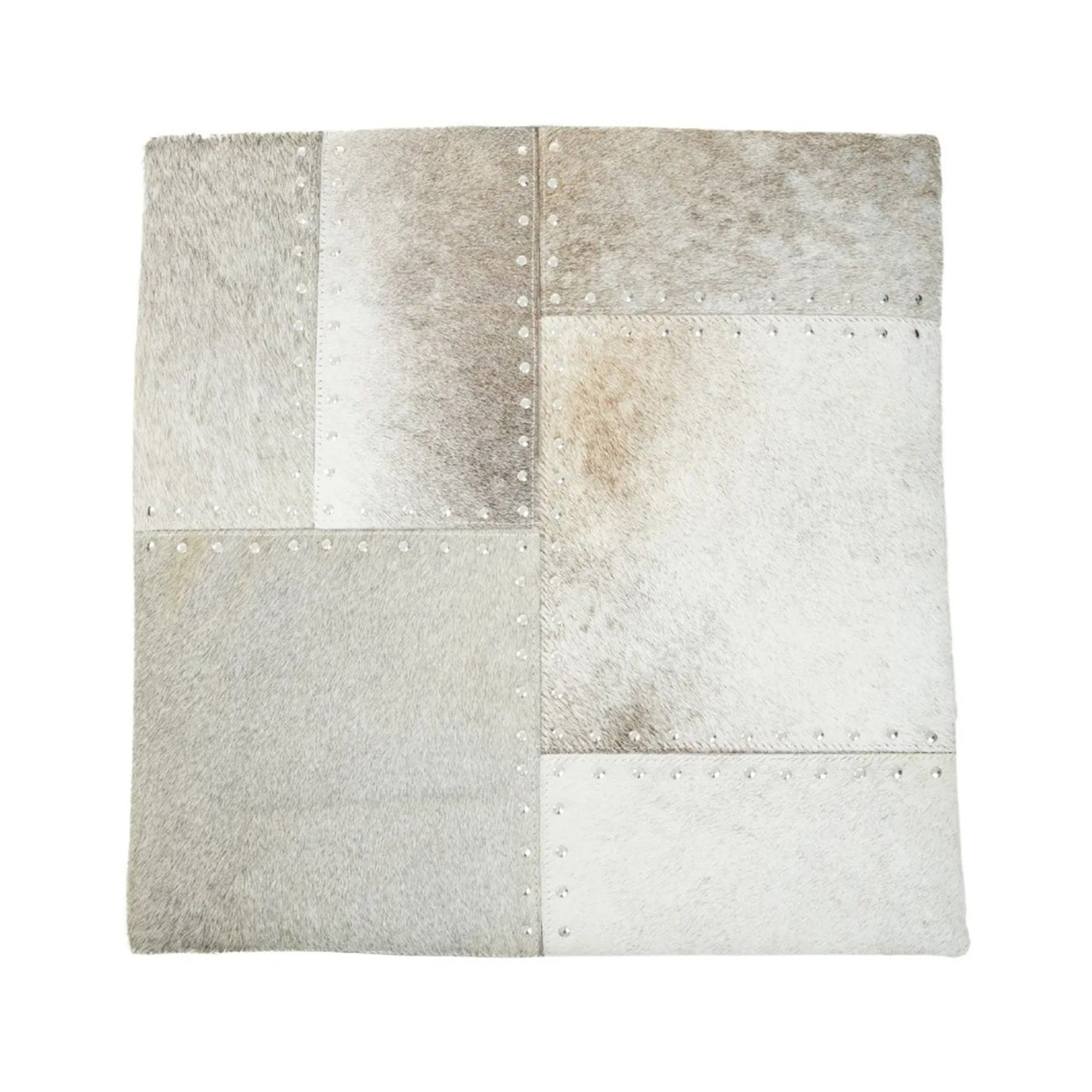 Grey Patchwork Hide Cushion