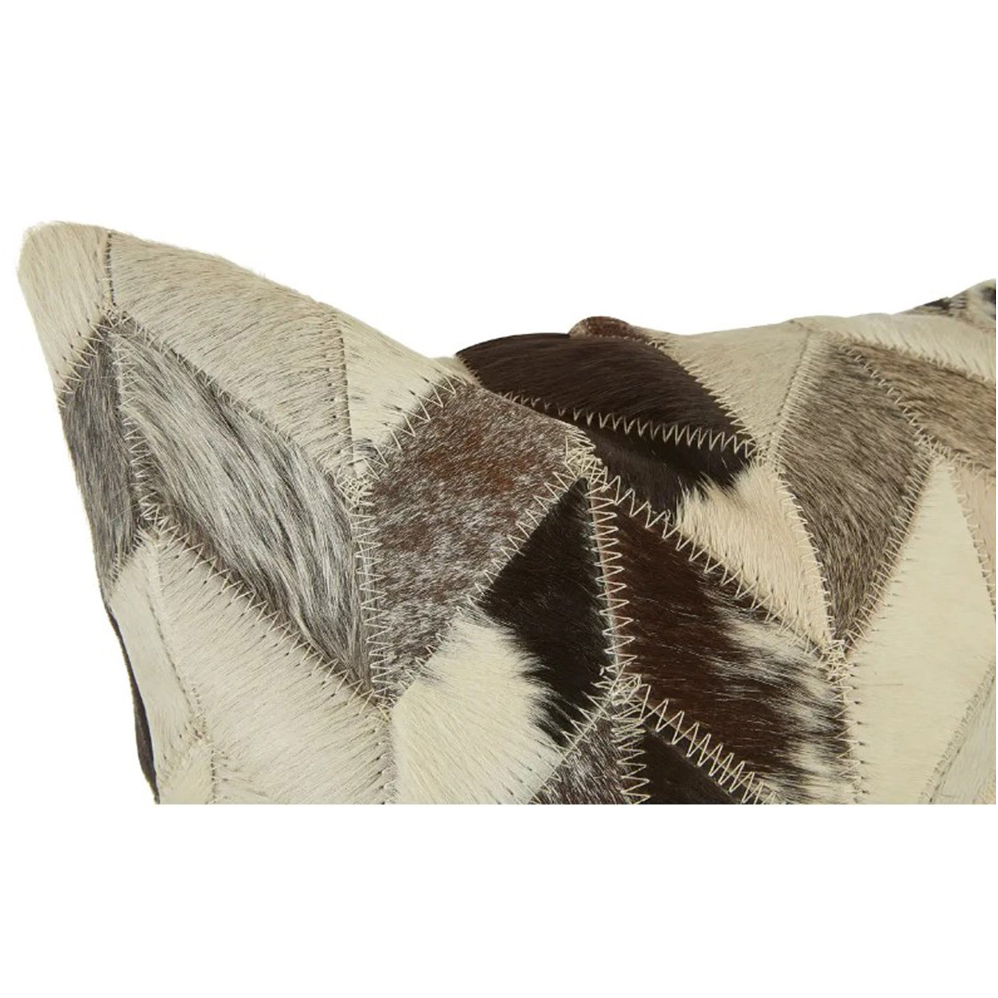 Monochrome Chevron Hide Cushion