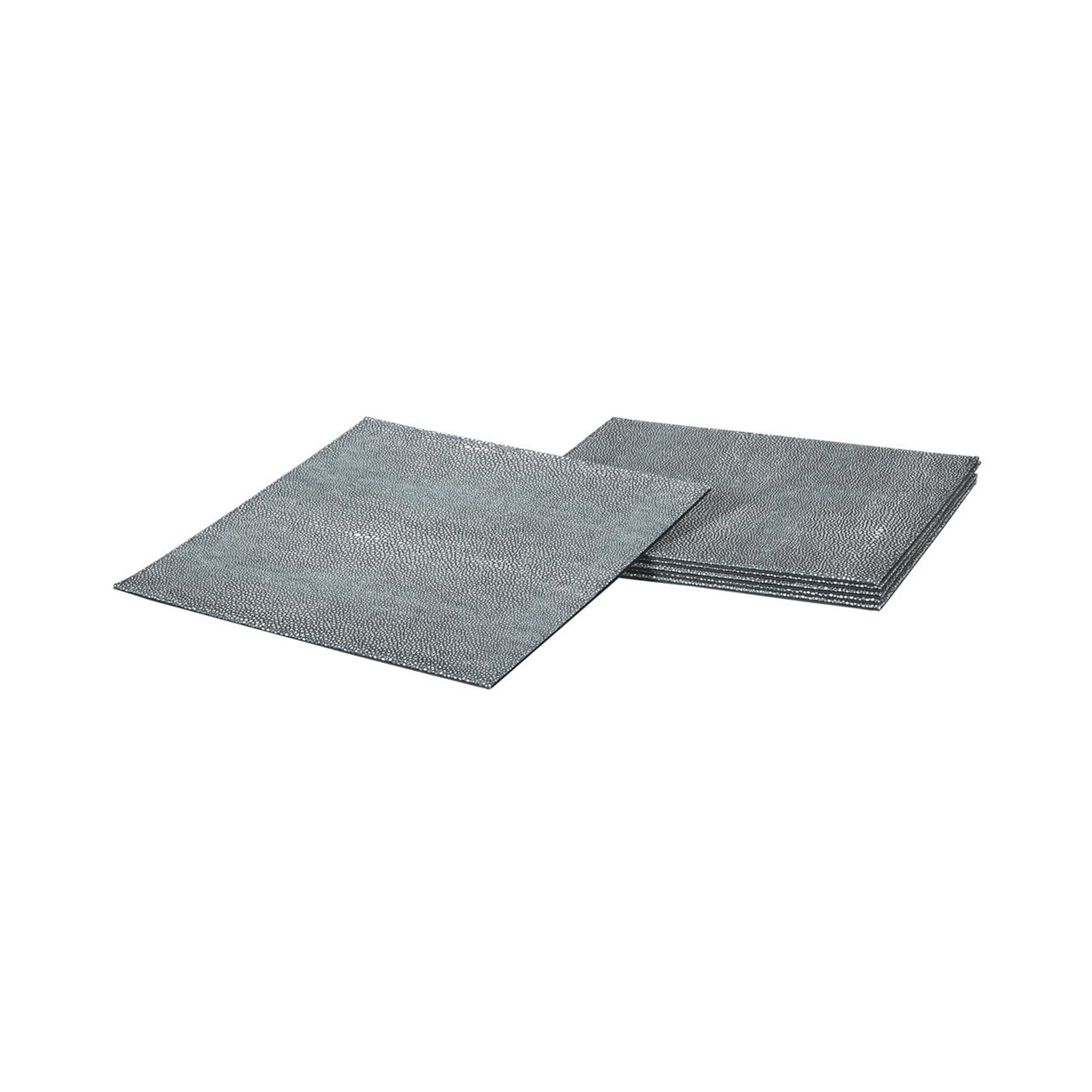 Faux Shagreen Placemats in Smoke -Set of 6