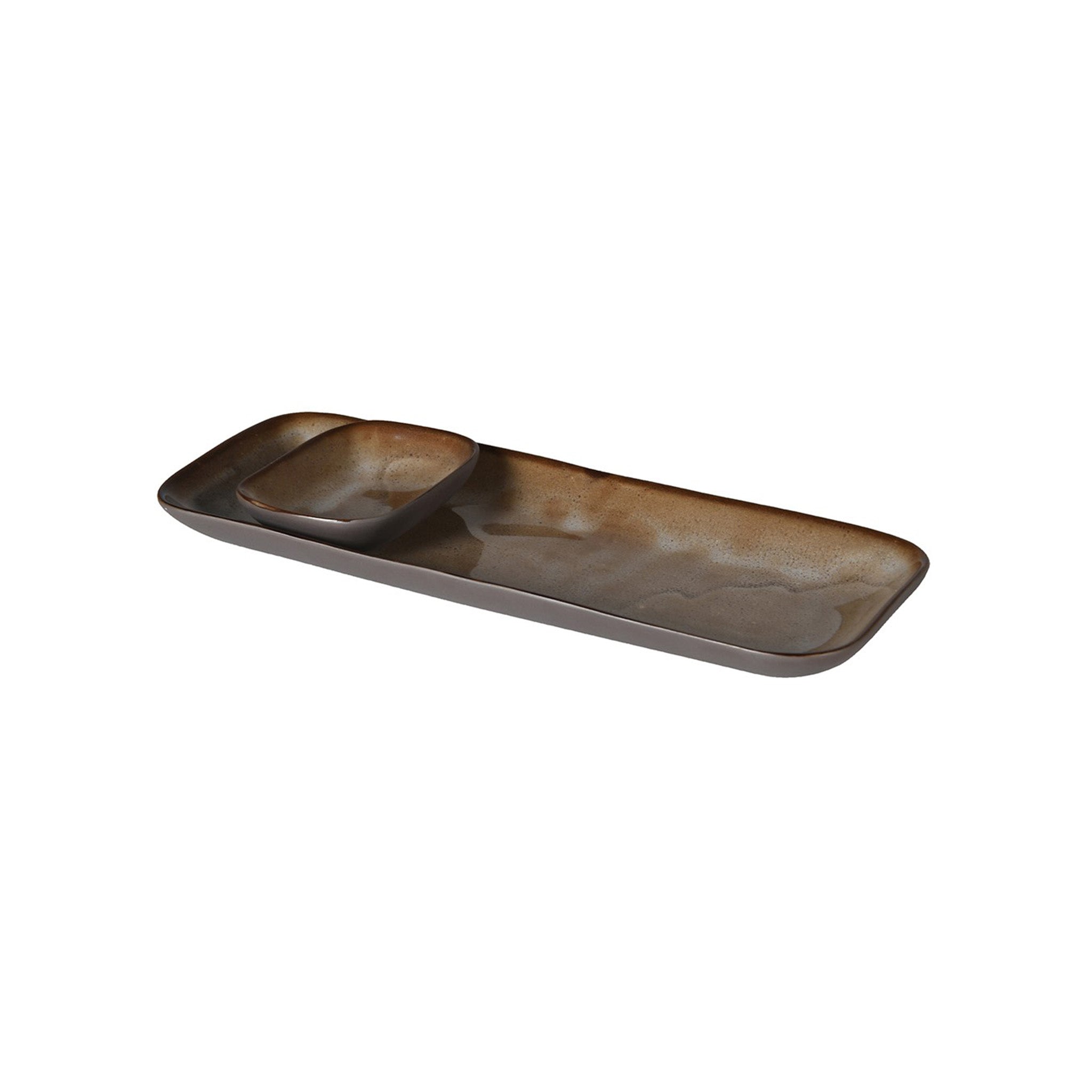 Serving Dish with Dip Bowl