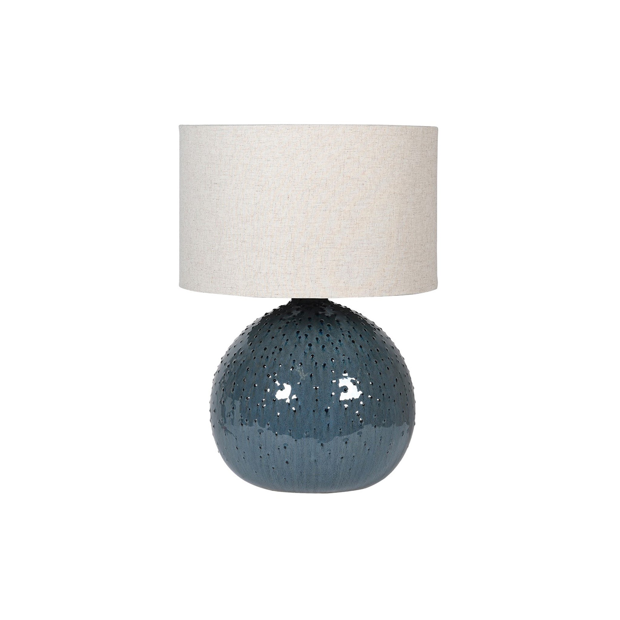 Blue Textured Ceramic Table Lamp
