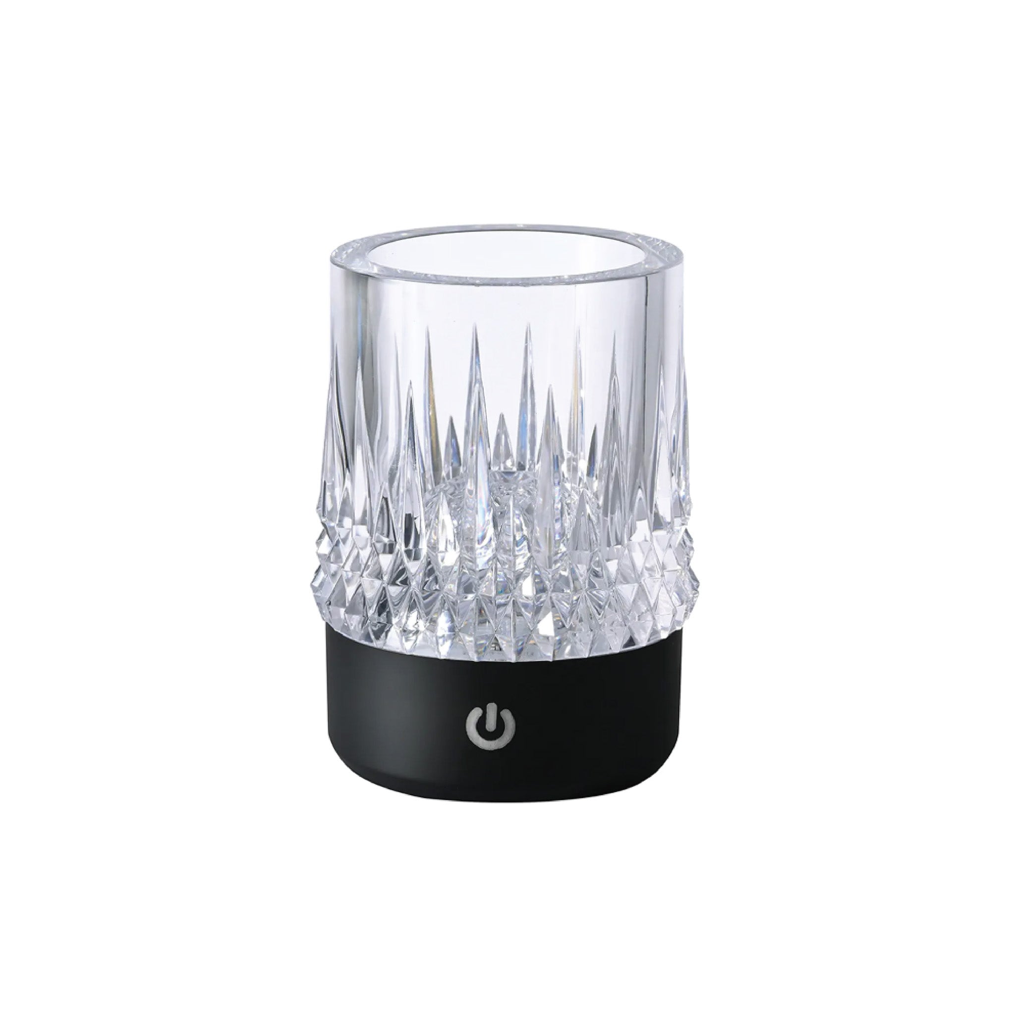 Mini crystal table lamp with 3 touch settings in warm white. Rechargable so you don’t have to worry about battery life.  Available in 5 colours.  Dimensions: Dia 70mm Height: 105mm  Energy Class A++ to A     IP44 Rated    Delivery: 2-3 Working days