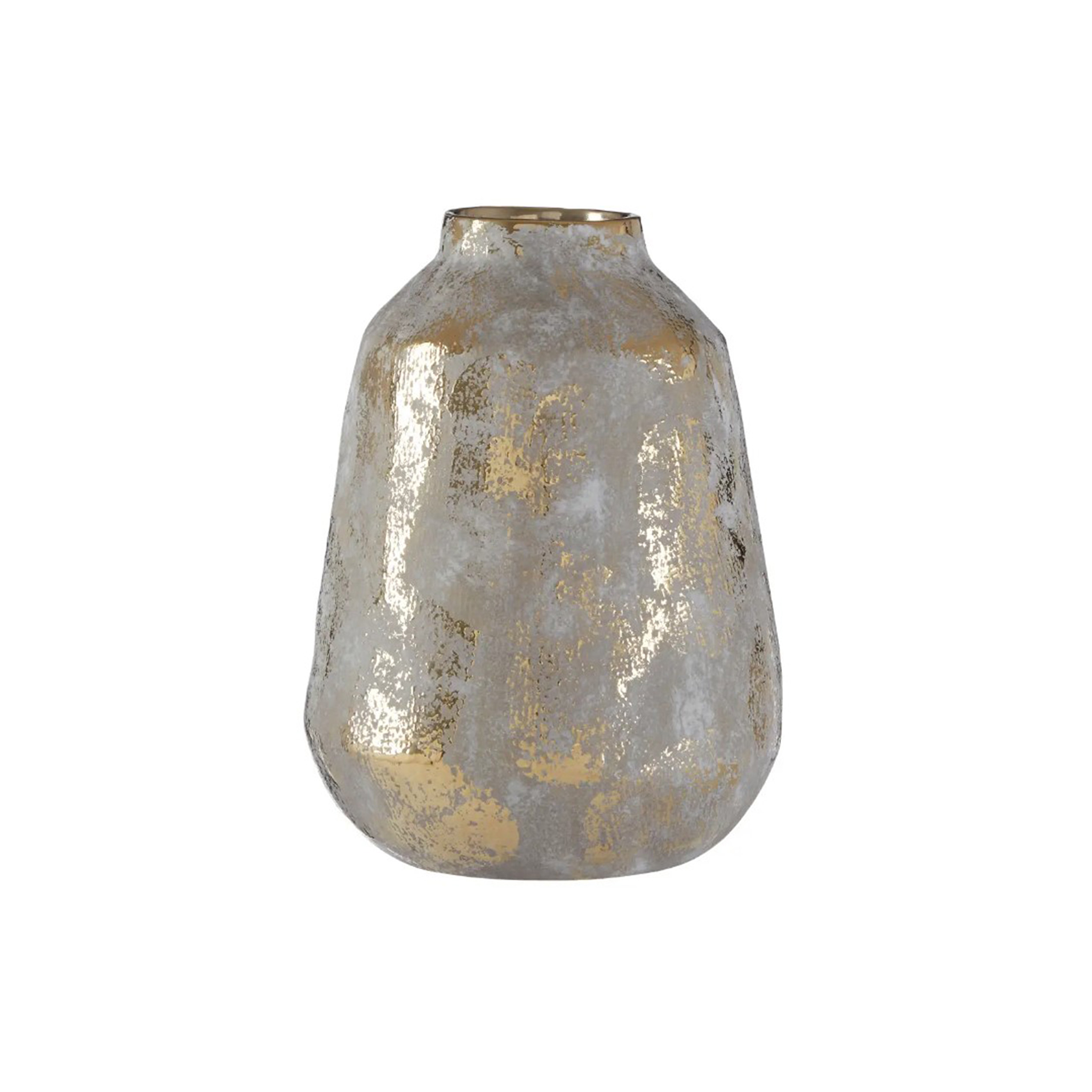 Two Toned Gold Distressed Vase