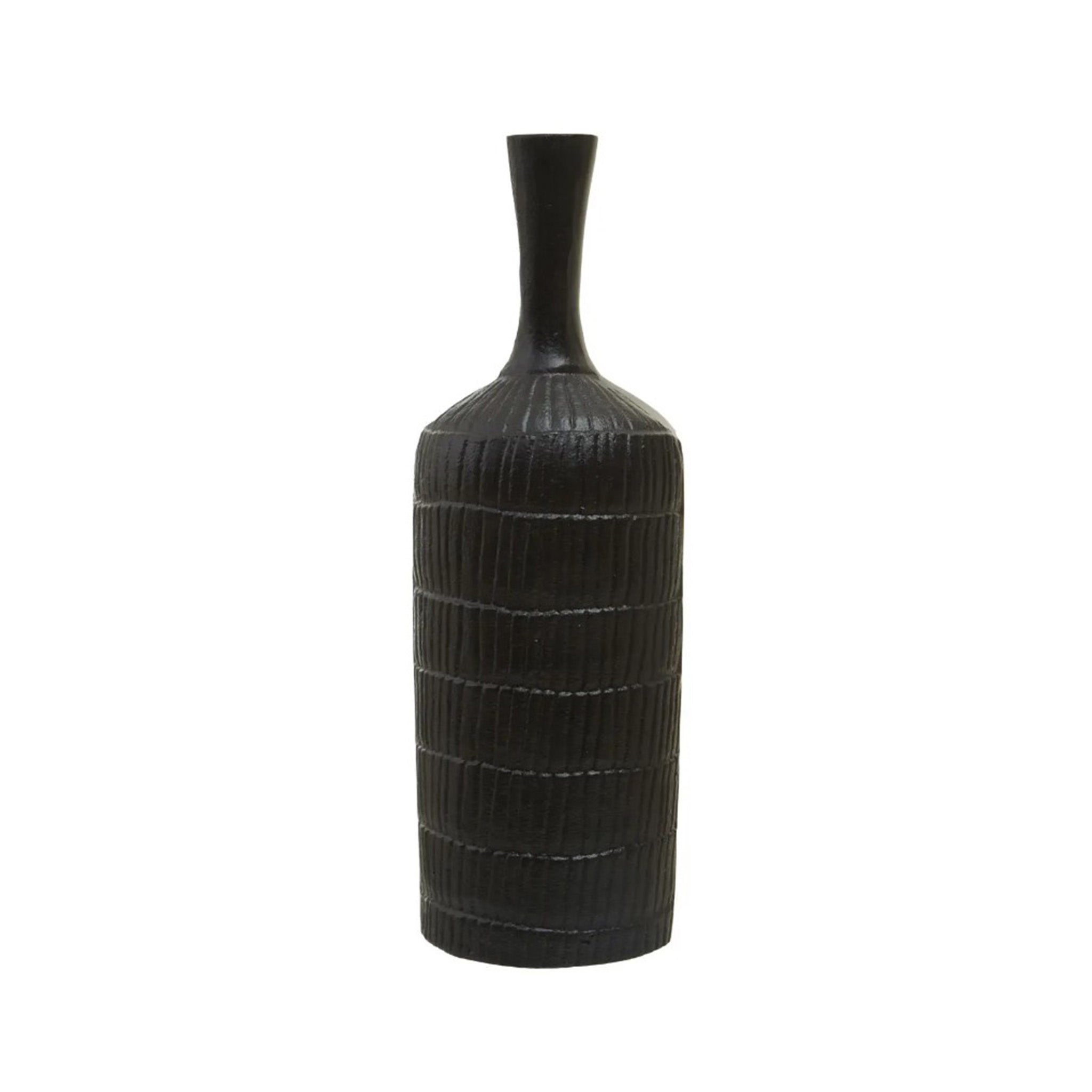 Tall Black Bottle Vase