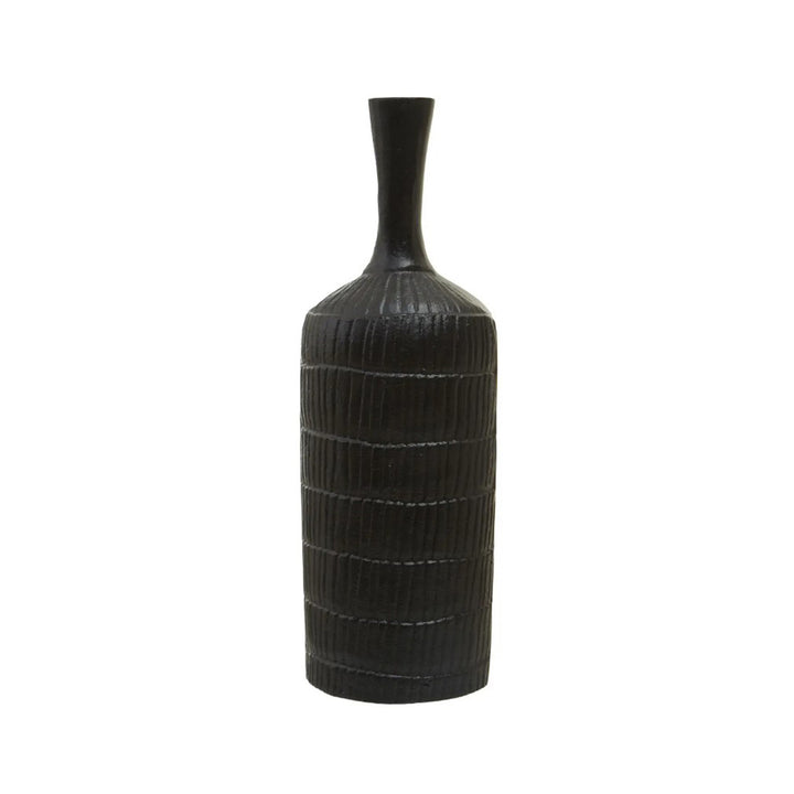 Tall Black Bottle Vase
